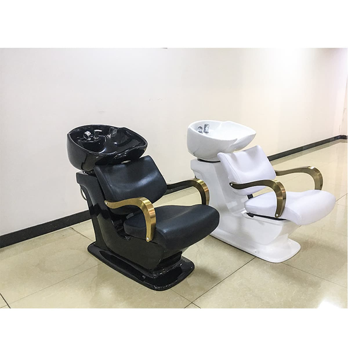 Экспортированный парикмахерский салон красоты, неэлектрическая сидячая полулежащая кровать для мытья головы, кровать для...