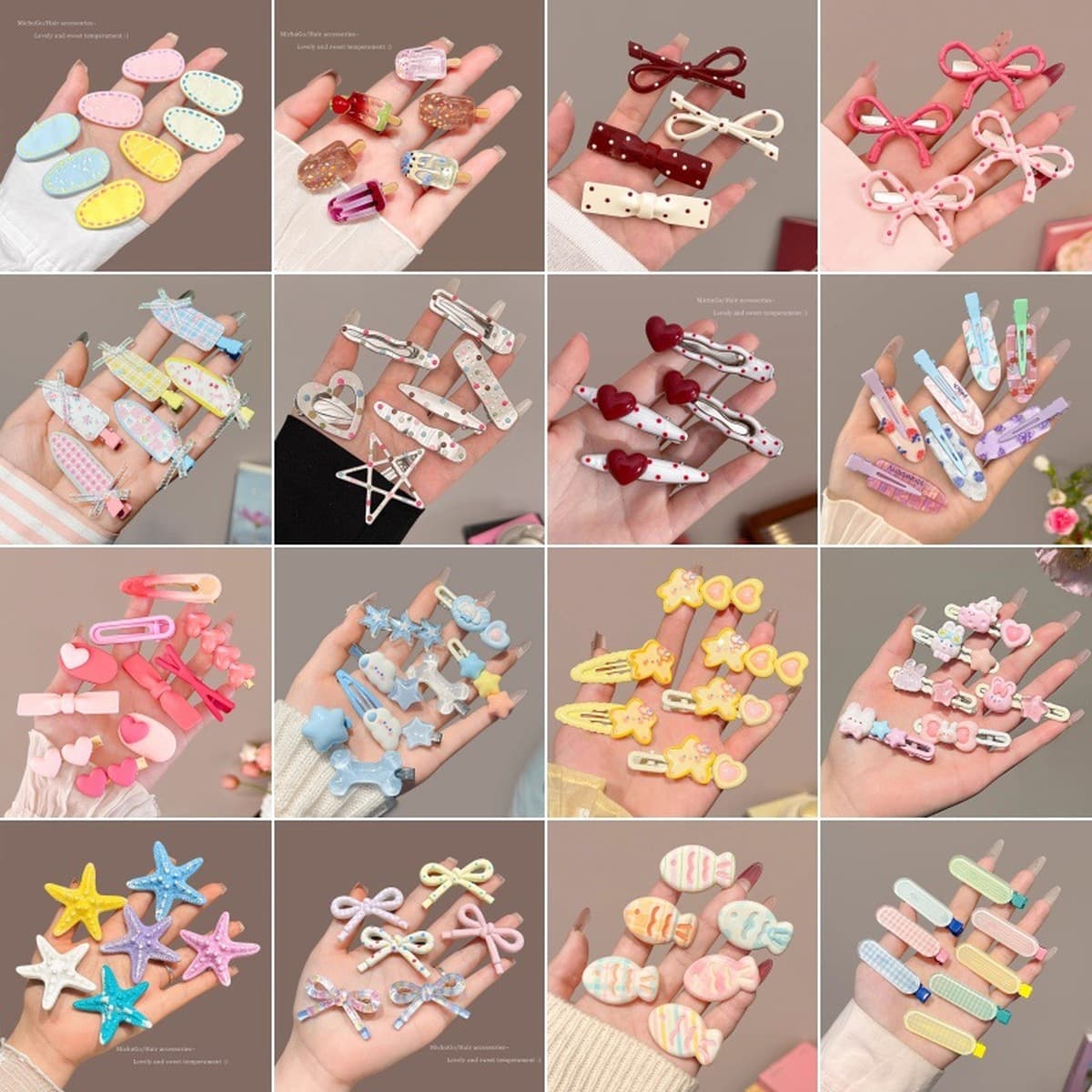 Милая кремовая заколка для волос с допамином, высококачественная заколка для челки, стильная заколка для студенческой челки,...