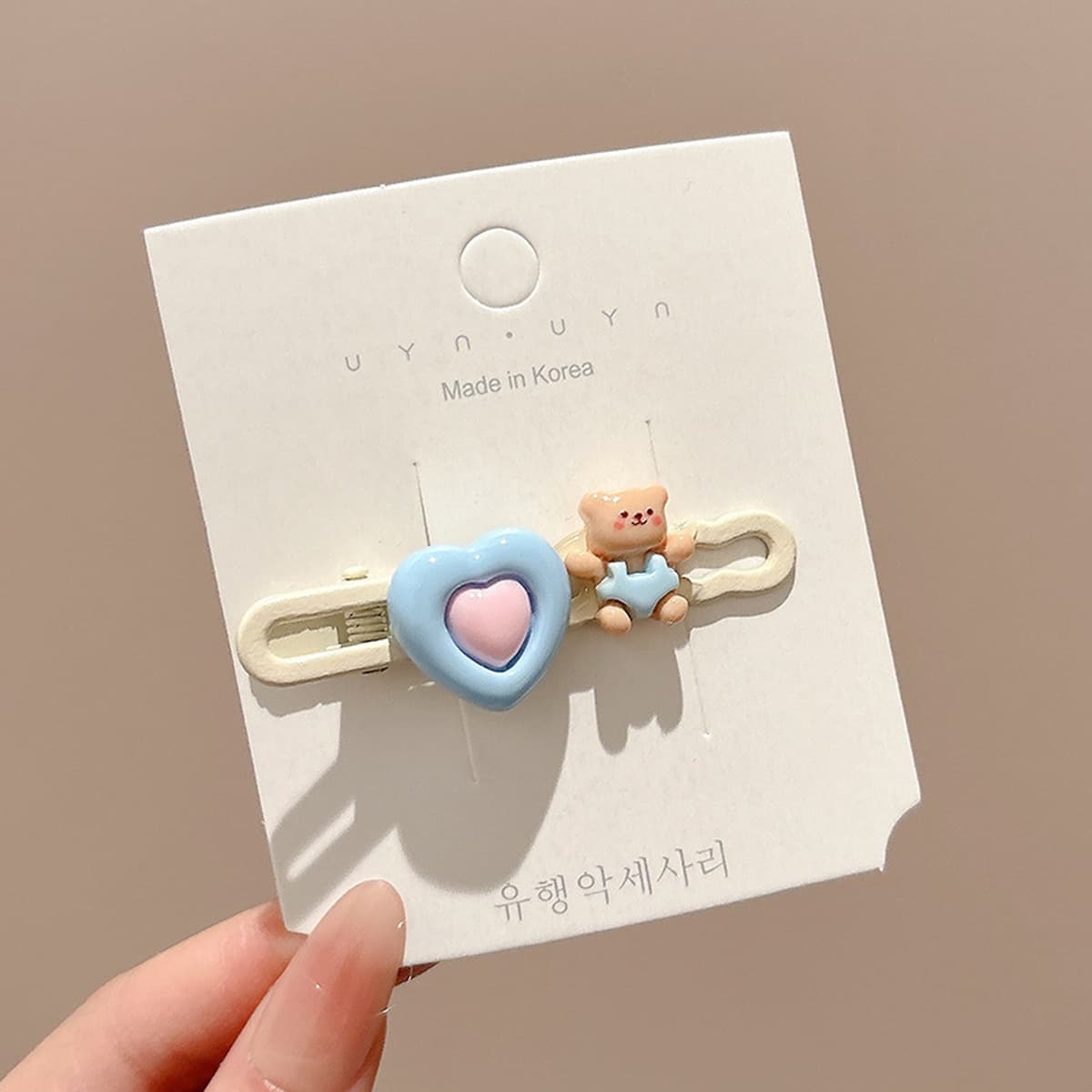 Милая кремовая заколка для волос с допамином, высококачественная заколка для челки, стильная заколка для студенческой челки,...