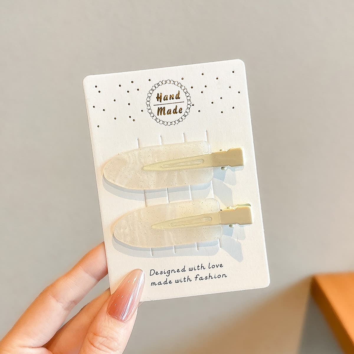 Милая кремовая заколка для волос с допамином, высококачественная заколка для челки, стильная заколка для студенческой челки,...