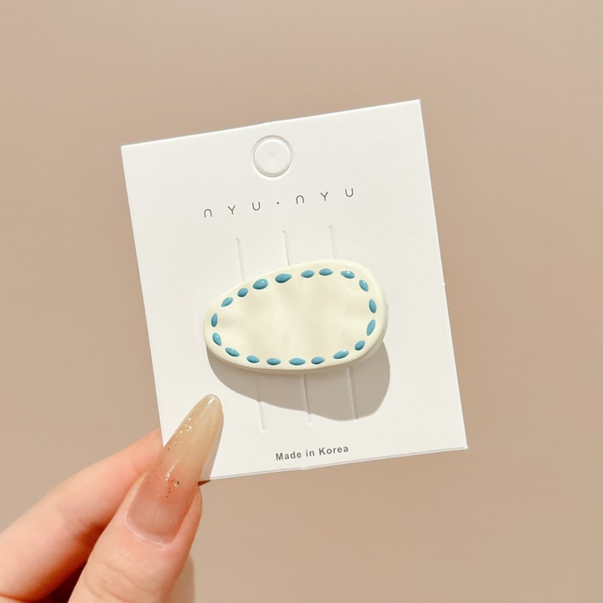 Милая кремовая заколка для волос с допамином, высококачественная заколка для челки, стильная заколка для студенческой челки,...