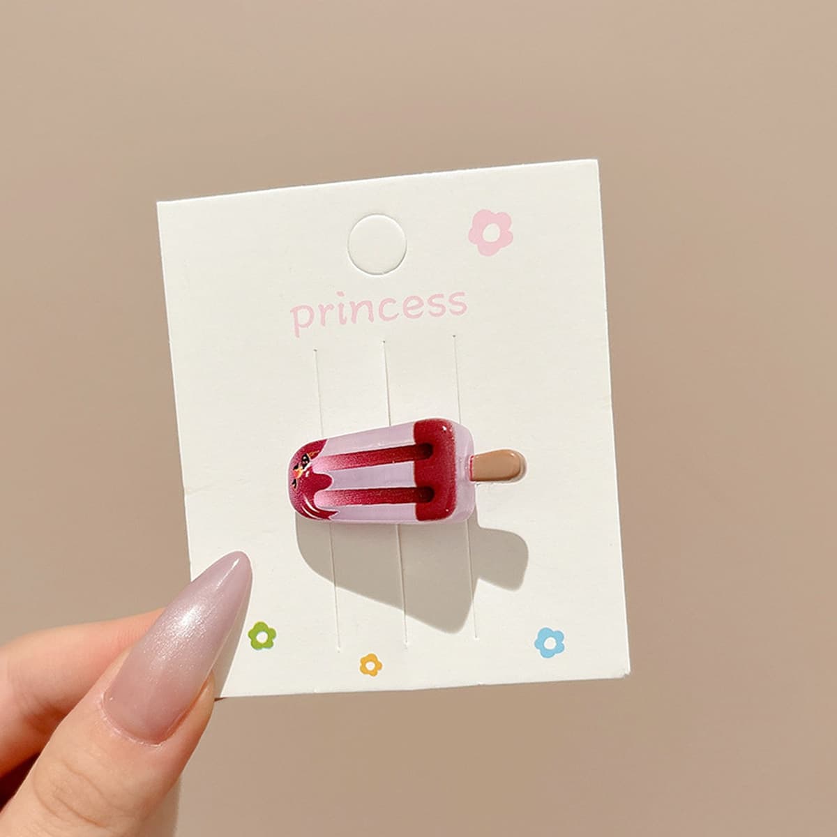 Милая кремовая заколка для волос с допамином, высококачественная заколка для челки, стильная заколка для студенческой челки,...