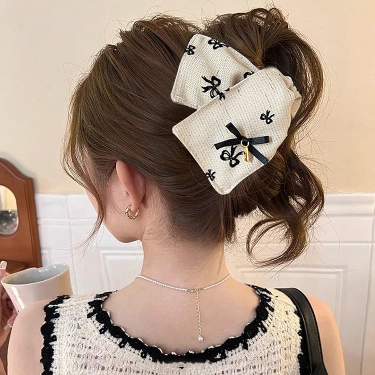 Заколка для волос в клетку, новая модель 2025 года, элитный стиль для затылка, высококачественная заколка-«жабромер»,...