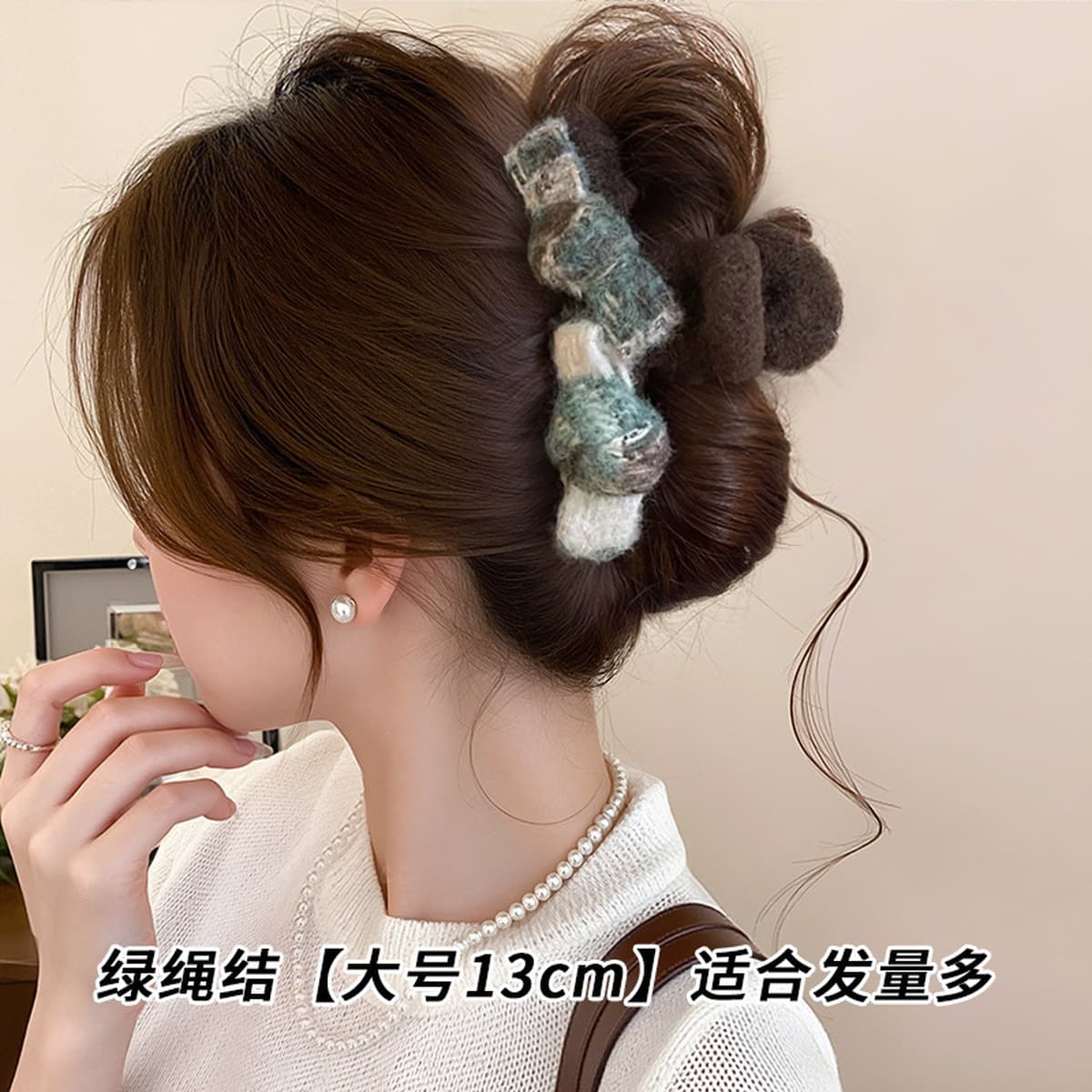 Заколка для волос в клетку, новая модель 2025 года, элитный стиль для затылка, высококачественная заколка-«жабромер»,...