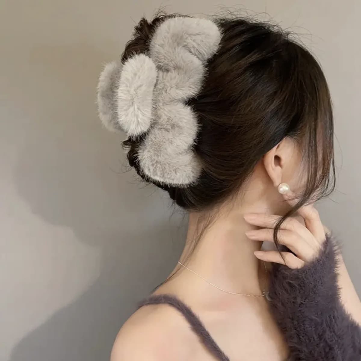 Заколка для волос в клетку, новая модель 2025 года, элитный стиль для затылка, высококачественная заколка-«жабромер»,...