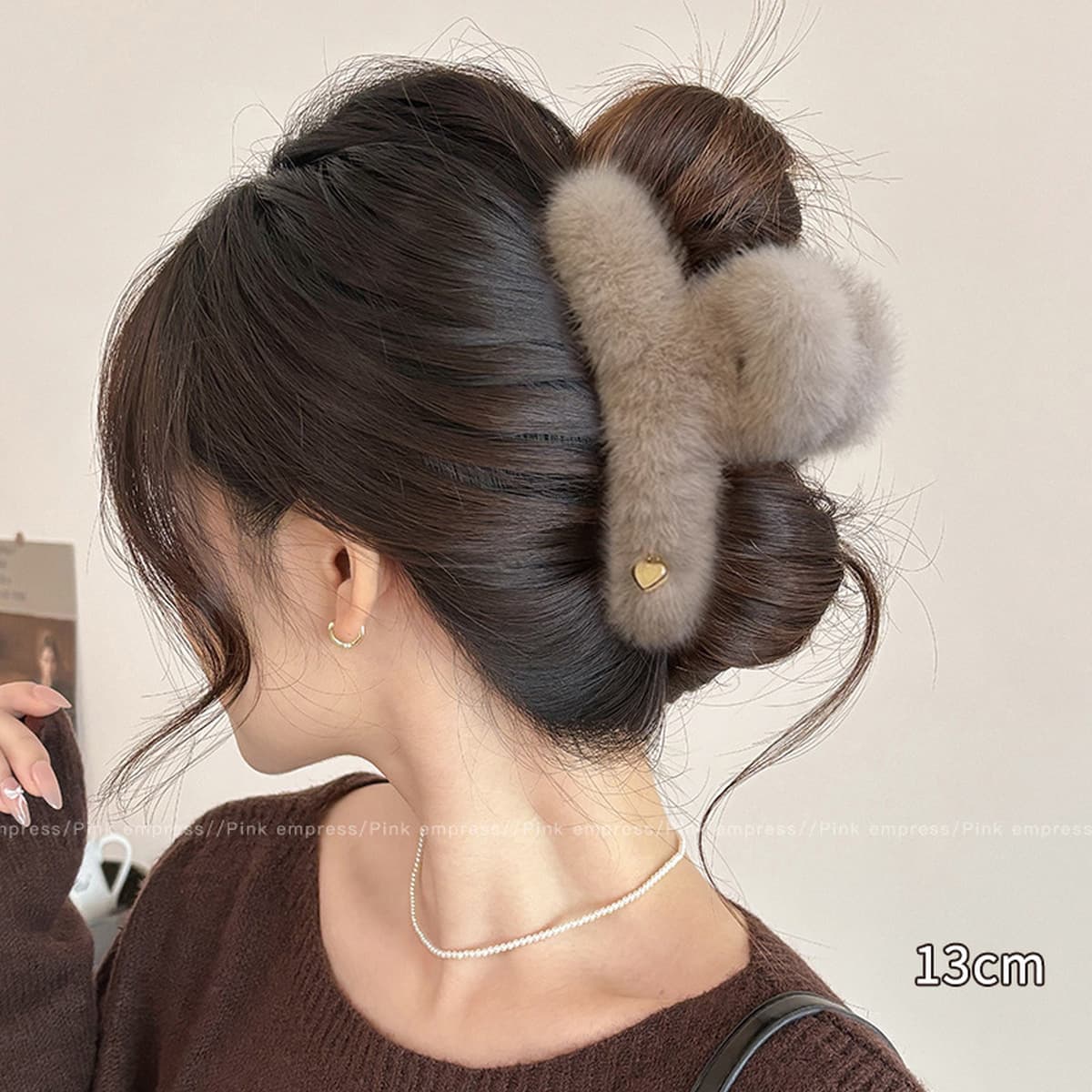 Заколка для волос в клетку, новая модель 2025 года, элитный стиль для затылка, высококачественная заколка-«жабромер»,...