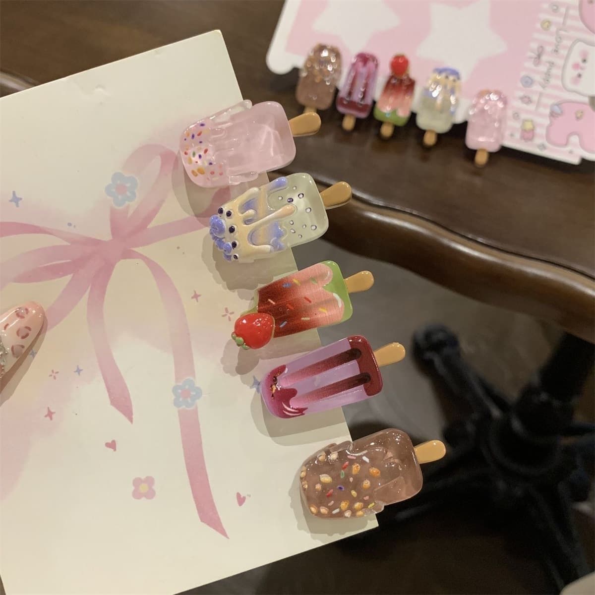 Заколка для мороженого ~ Симпатичные мини-творческие забавные мороженое