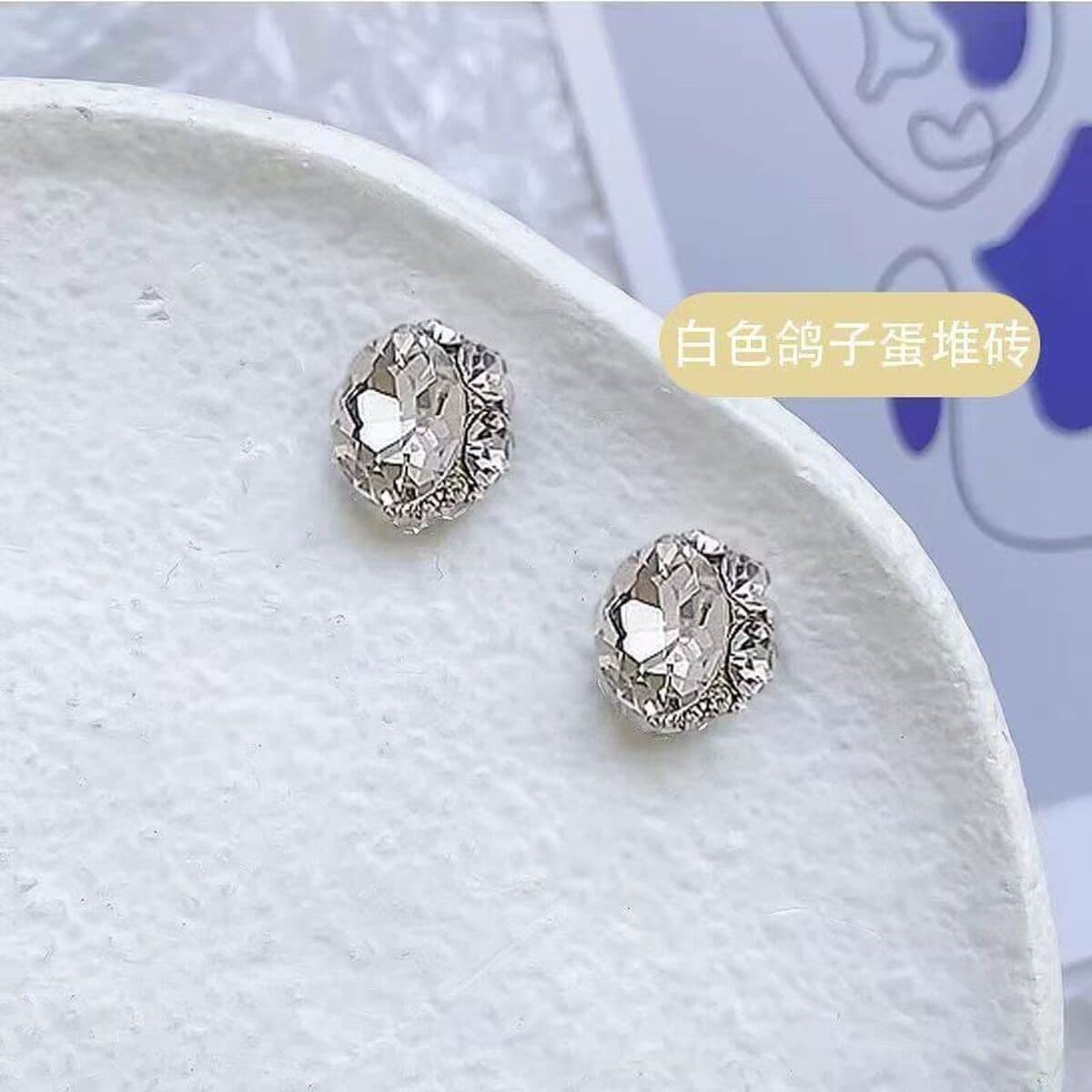 Стразы для нейл-арта, сверкающие украшения, имитирующие бриллианты, прозрачные белые квадратные кристаллы «ледяное сахарное...