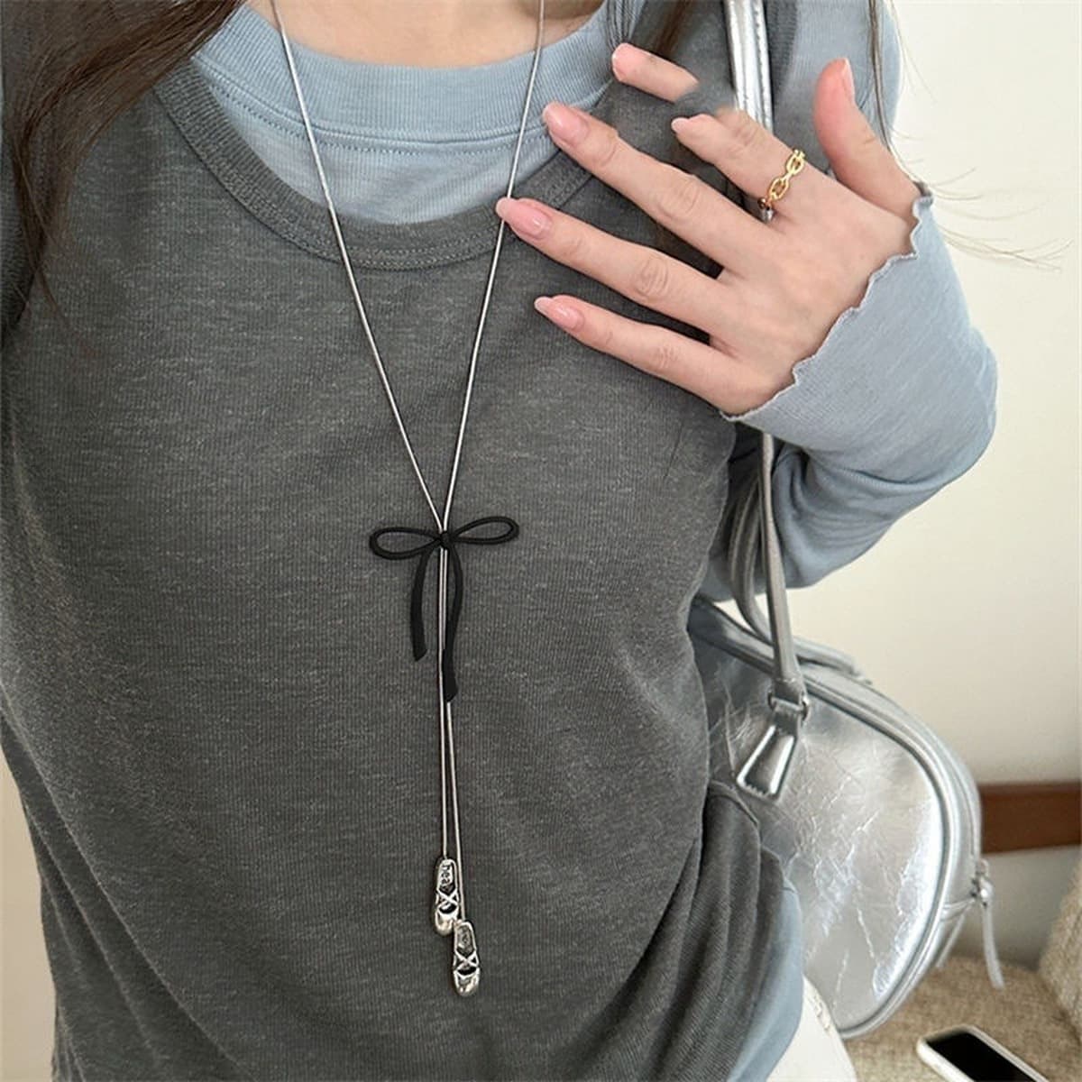 Дофамин циркон звезды кулон ожерелье женский сладкий прохладный ветер длинный свитер цепочка аксессуары дикие модные шейный...