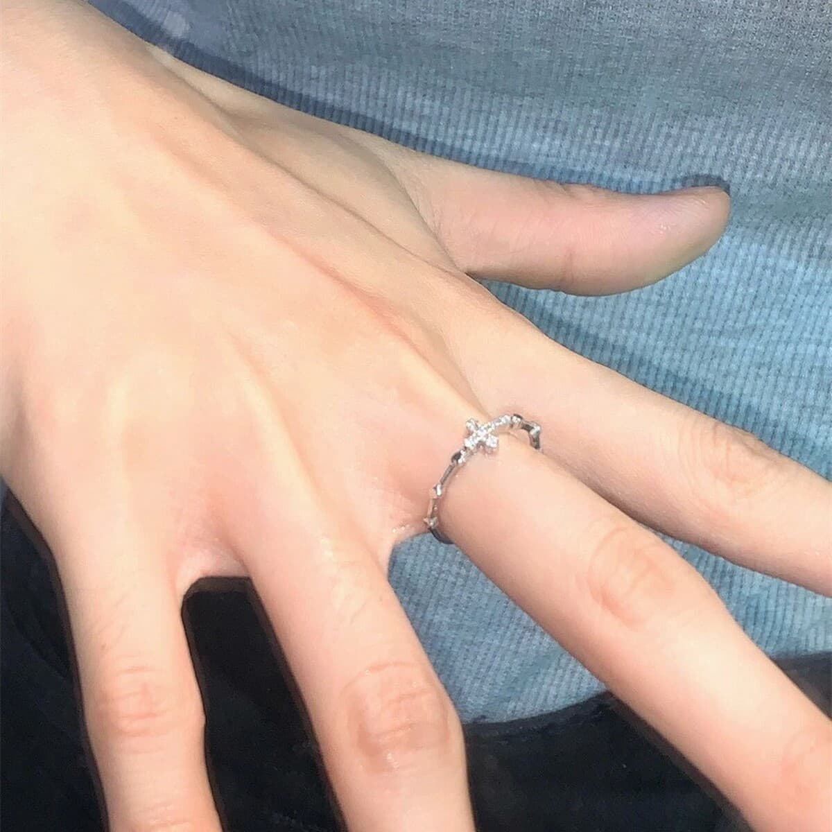 Восходящее солнце крест кольцо с бриллиантовым отверстием высокого уровня дизайн