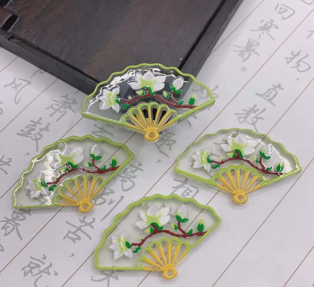 Ацетат новый кулон вентилятор 23*36 мм древний стиль DIY ручной работы