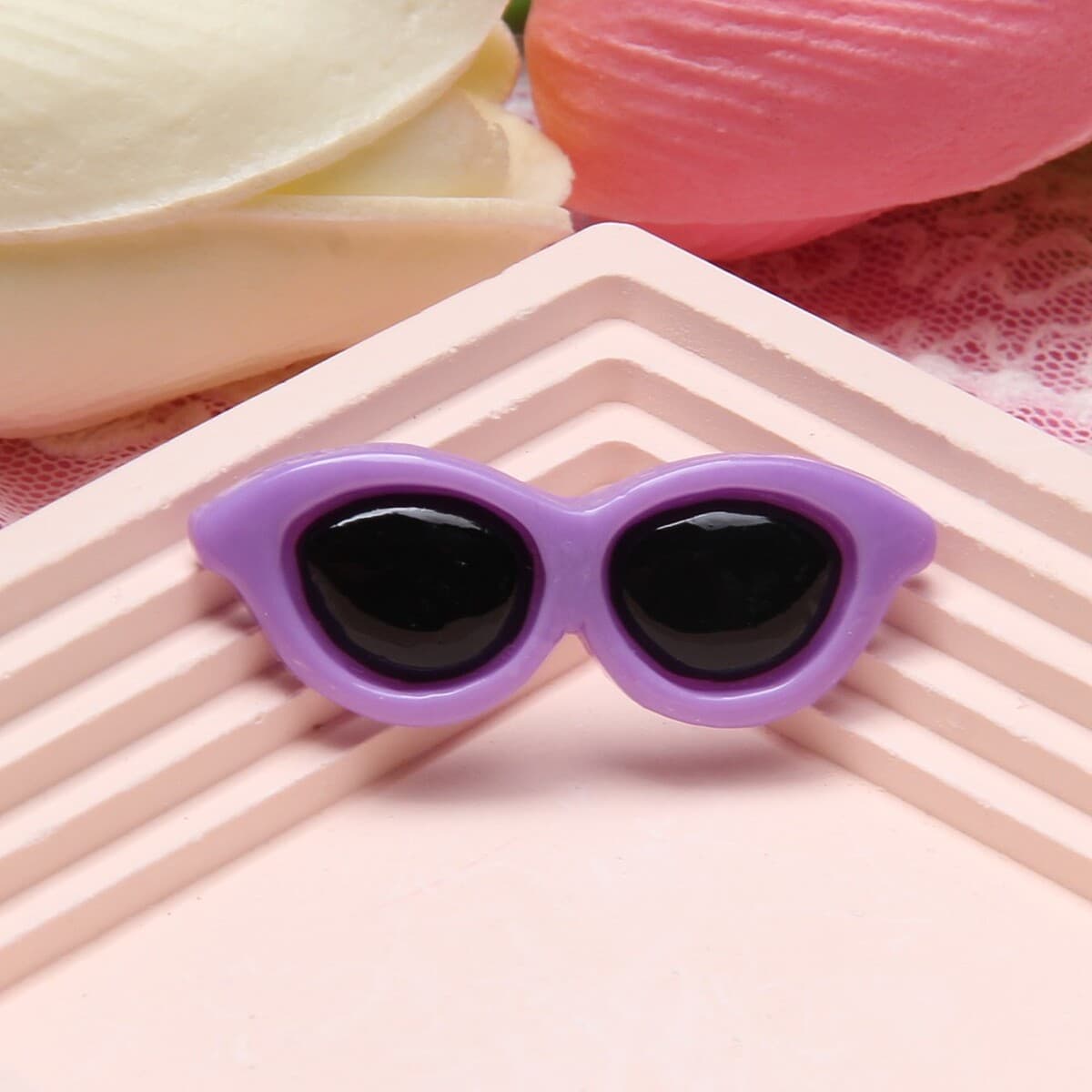 Новый стиль большой 4 см круглой рамки смолы маленькие солнцезащитные очки солнцезащитные очки DIY крем резиновые аксессуары...