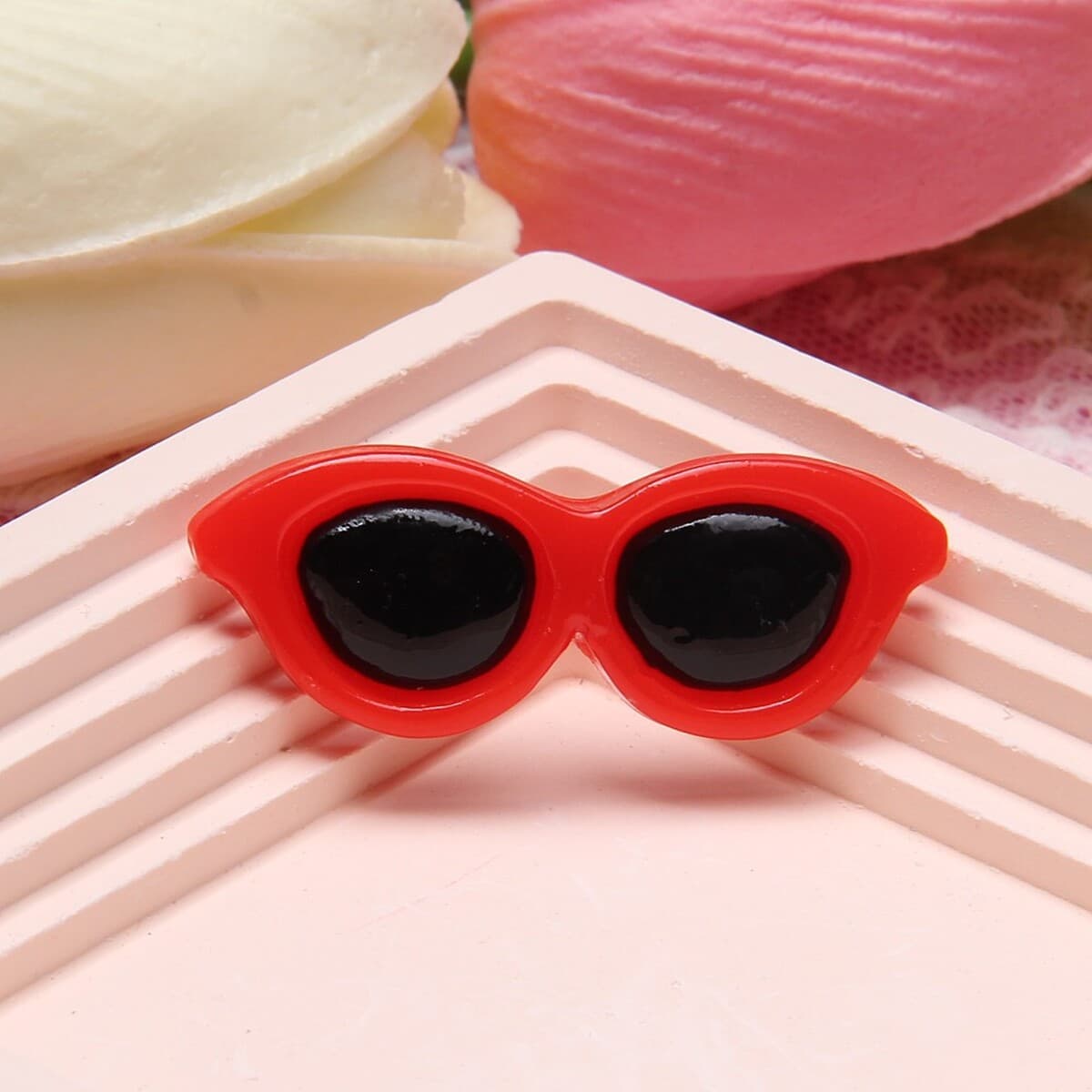 Новый стиль большой 4 см круглой рамки смолы маленькие солнцезащитные очки солнцезащитные очки DIY крем резиновые аксессуары...