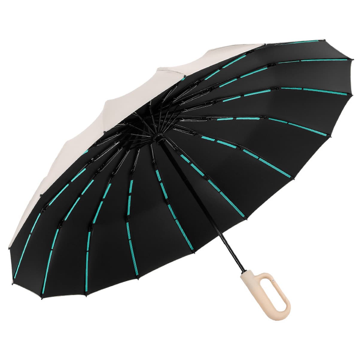Новый зонт с пряжкой на 192 косточки, полностью автоматический, очень большой, устойчивый к штормам, солнечный и дождливый...