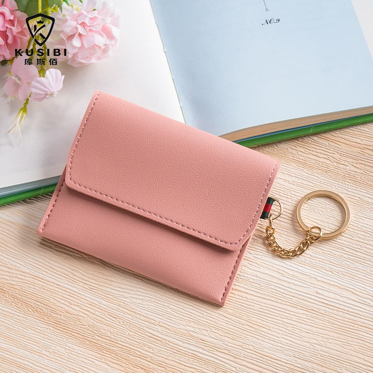 Ультратонкий держатель для визитных карточек с отделением для карт для женщин, компактный мини-кошелек для мелочи,...