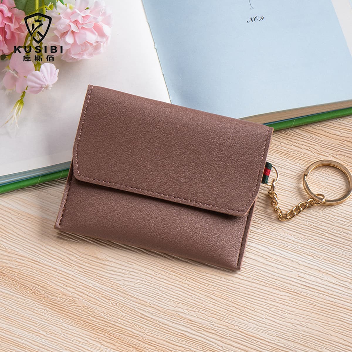 Ультратонкий держатель для визитных карточек с отделением для карт для женщин, компактный мини-кошелек для мелочи,...