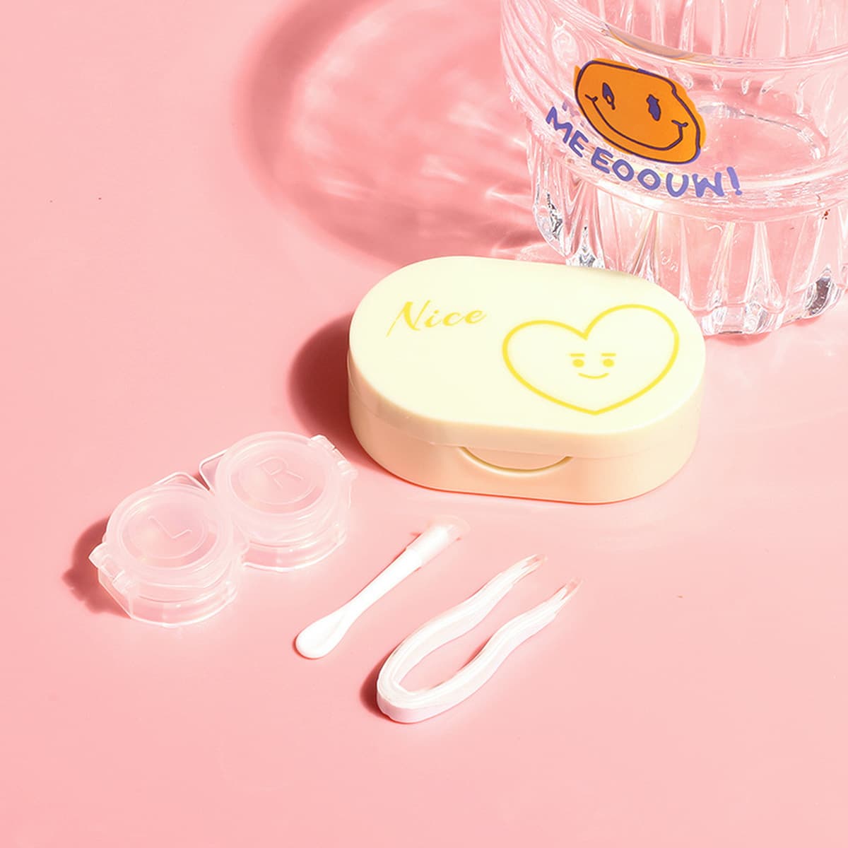 Мультфильм Контактные Линзы Коробка Для Ухода Животных Контактные Линзы Сопровождающие Коробка Многоцветный микс Простой...