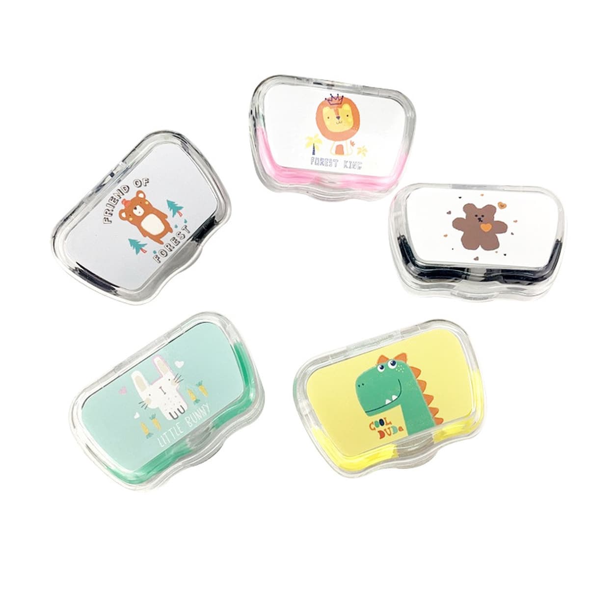 Ins красота зрачок коробка оптом очки для близорукости контактные линзы Компаньон коробка мультфильм портативный ящик для...