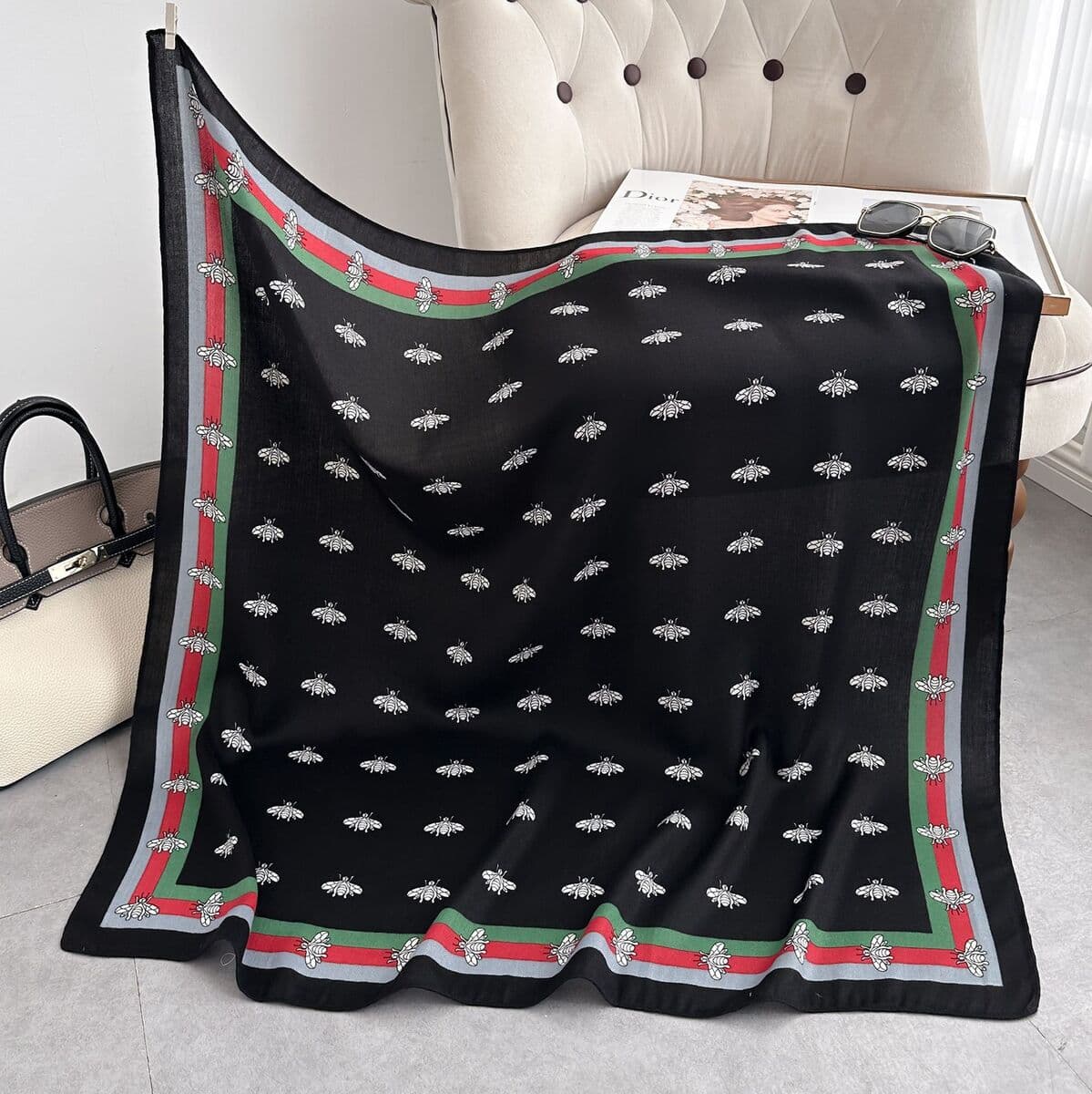 Анти-бархатный хлопчатобумажный принт модный дикий 90 квадратный шарф многофункциональный шарф с рубашкой модный шарф галстук