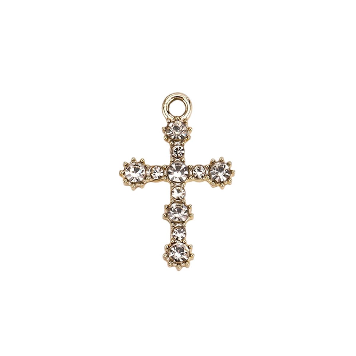 Крестообразные религиозные аксессуары, кулон, простой модный дизайн, кулон из алмазного сплава, ювелирные изделия своими...