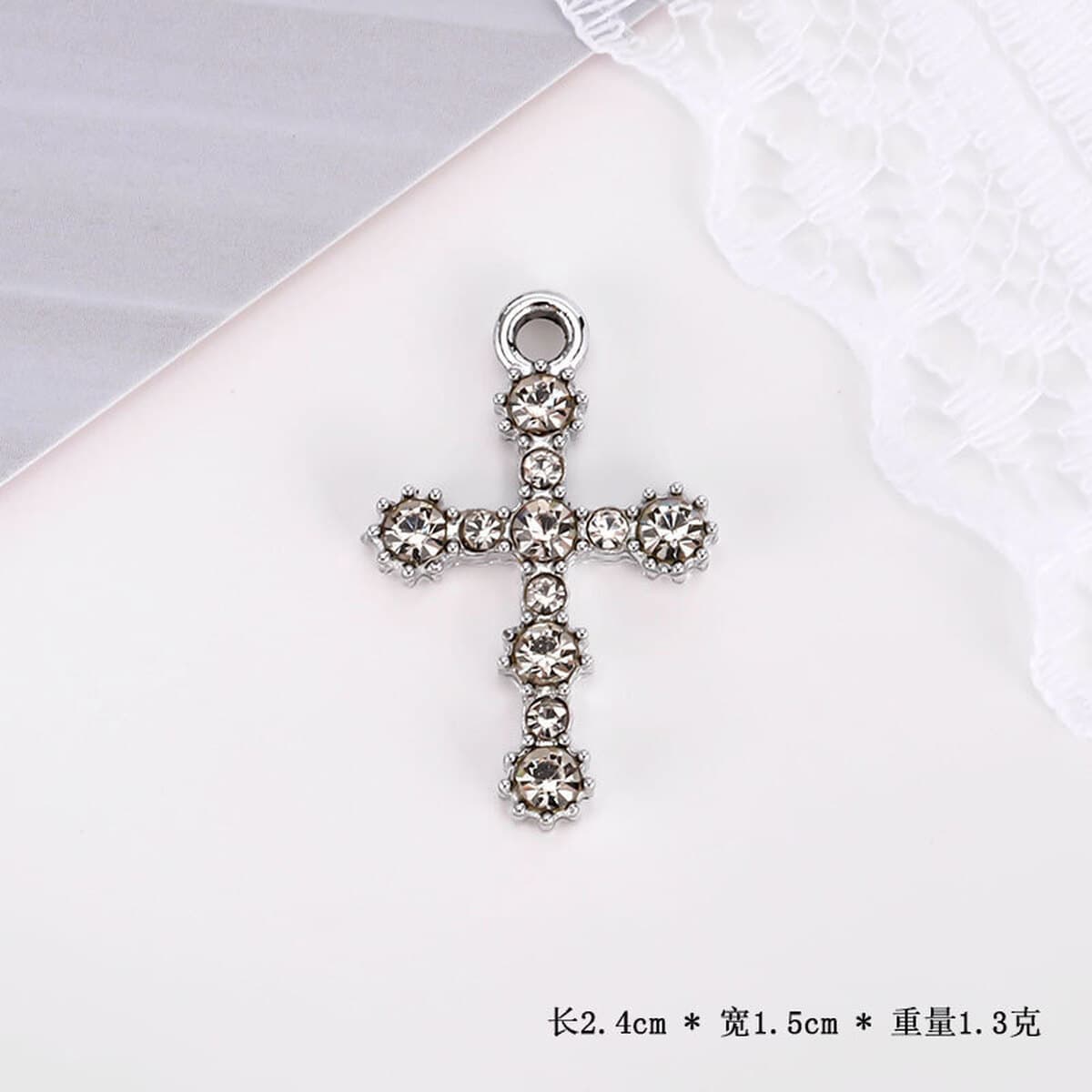 Крестообразные религиозные аксессуары, кулон, простой модный дизайн, кулон из алмазного сплава, ювелирные изделия своими...
