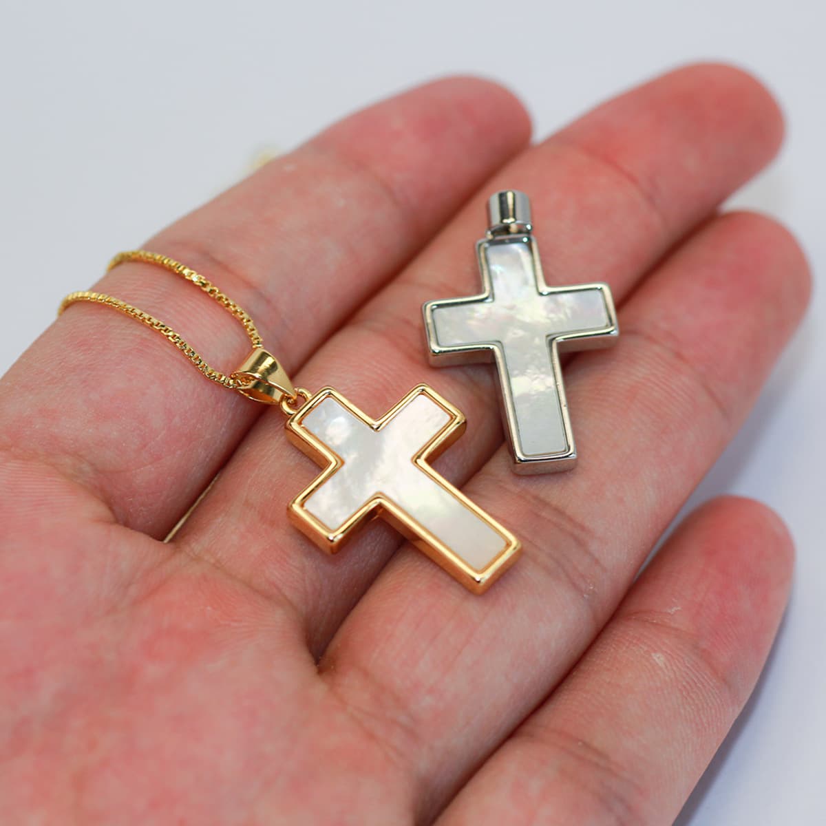 Новинка! Ручная работа, кулон-крестик в форме ракушки, религиозные аксессуары, позолота 18к, горячий товар для...