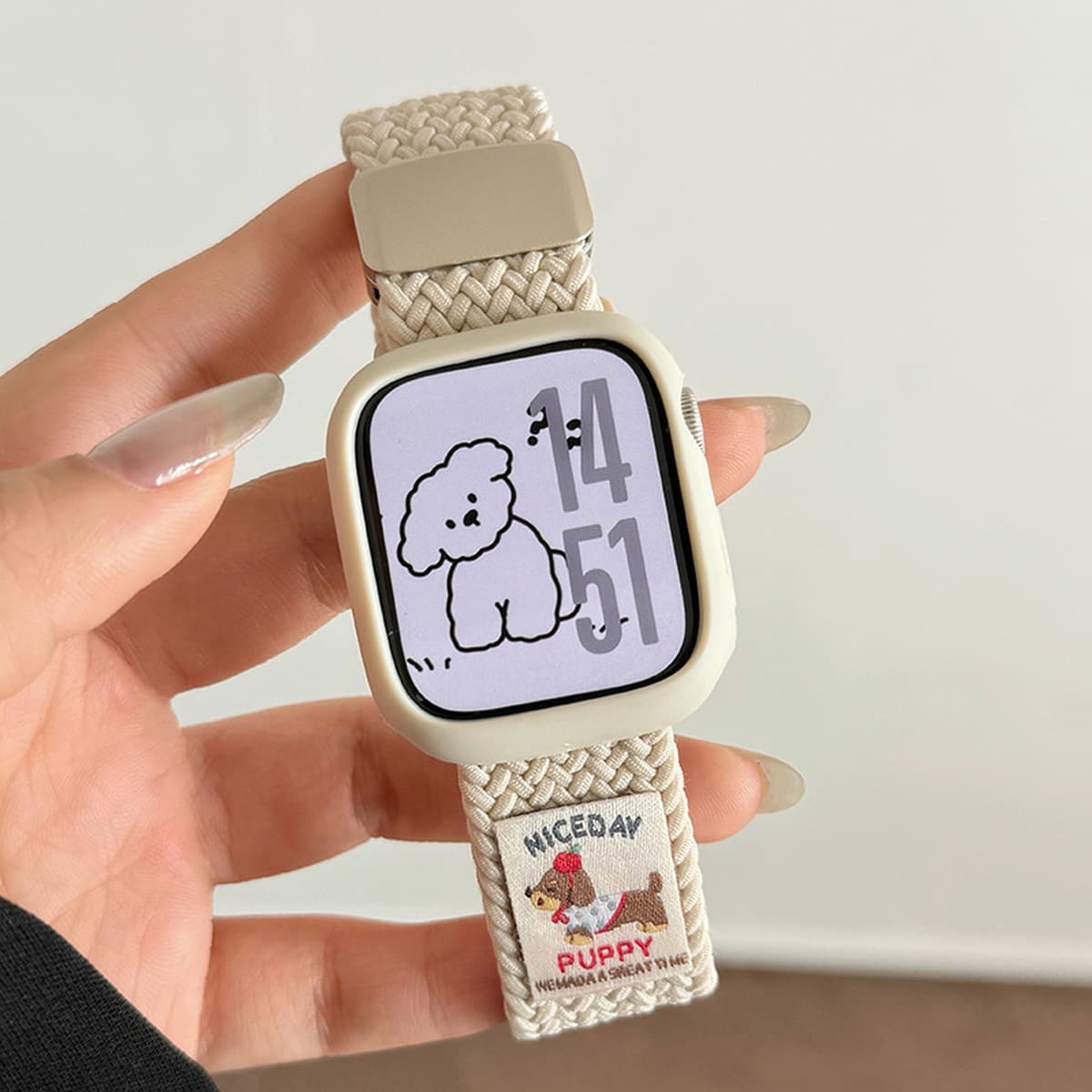 Ремешок для Apple Watch S10, iWatch 11, Apple Watch 9, магнитный, нейлоновый, спортивный, с рисунком таксы