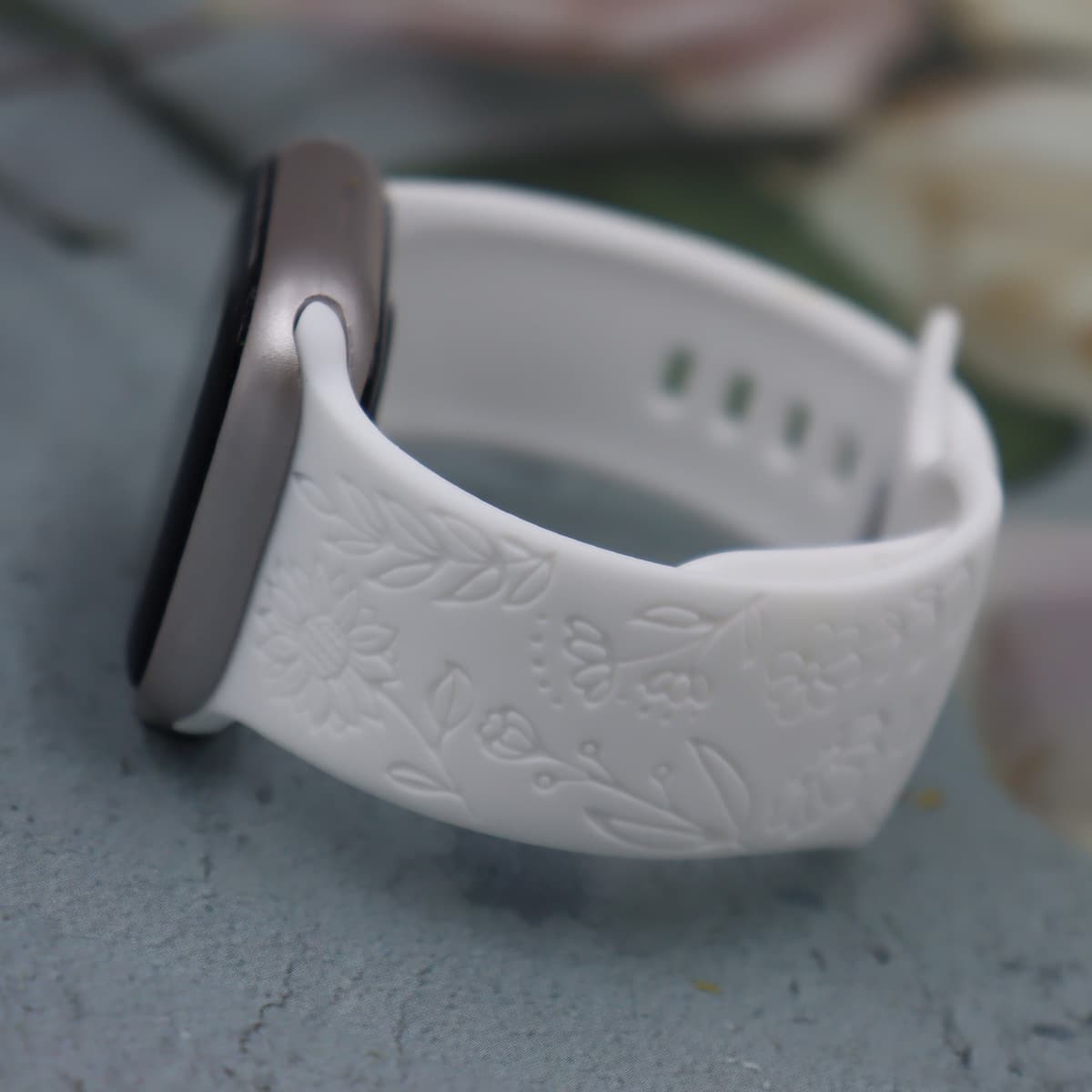 Ремешок для Apple Watch с регулируемой длиной и солнечным цветочным узором, силиконовый ремешок, стильный и повседневный...