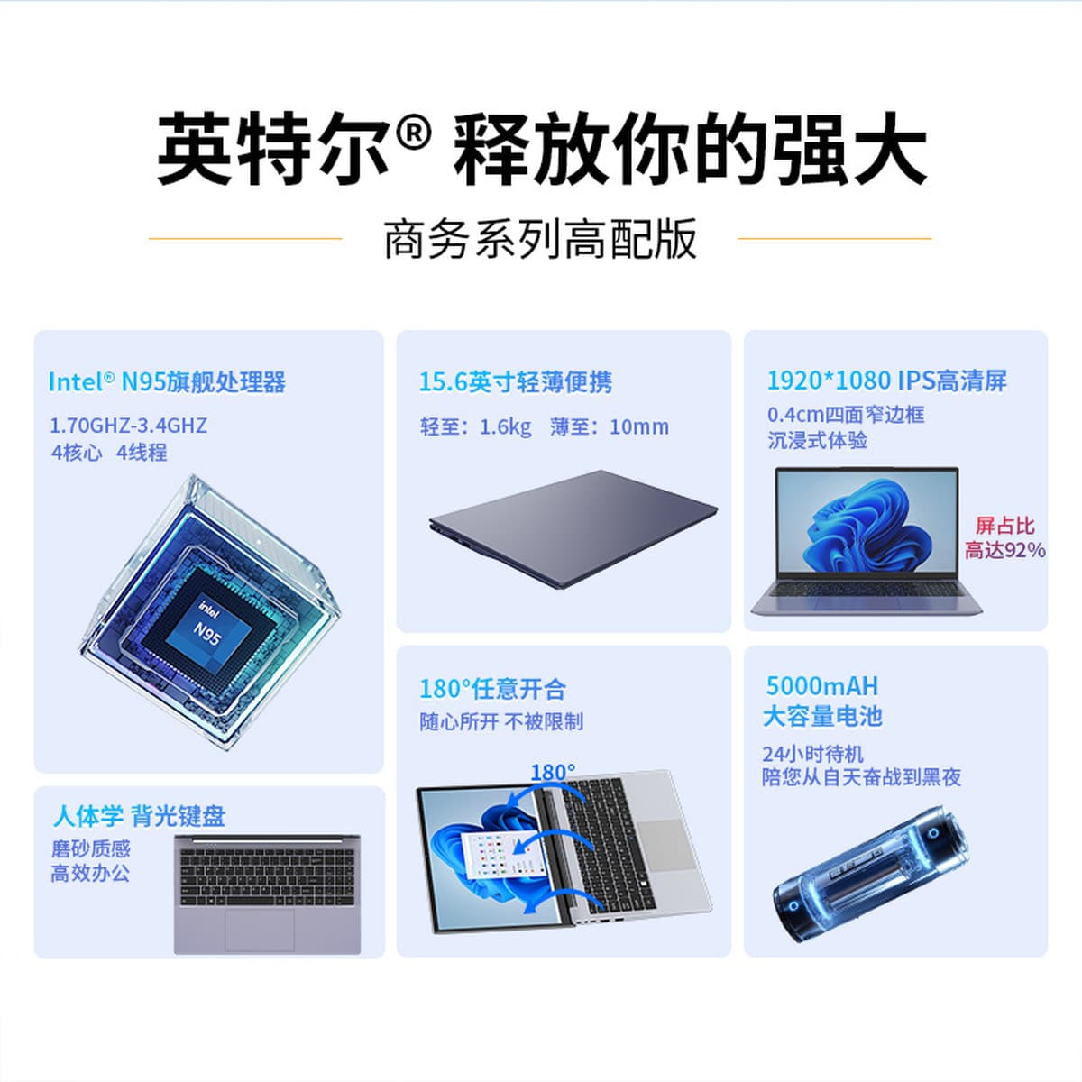 Новый тонкий и легкий офисный игровой ноутбук 15.6inch года, трансграничный ноутбук AI, умный бизнес-ноутбук