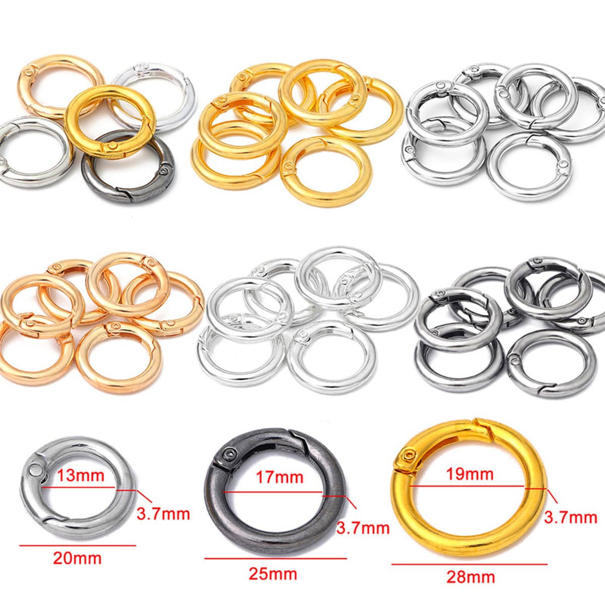 5 шт сплава открытая пружинная круглая застежка diy самодельный мобильный телефон цепи фитинги соединительный брелок материал