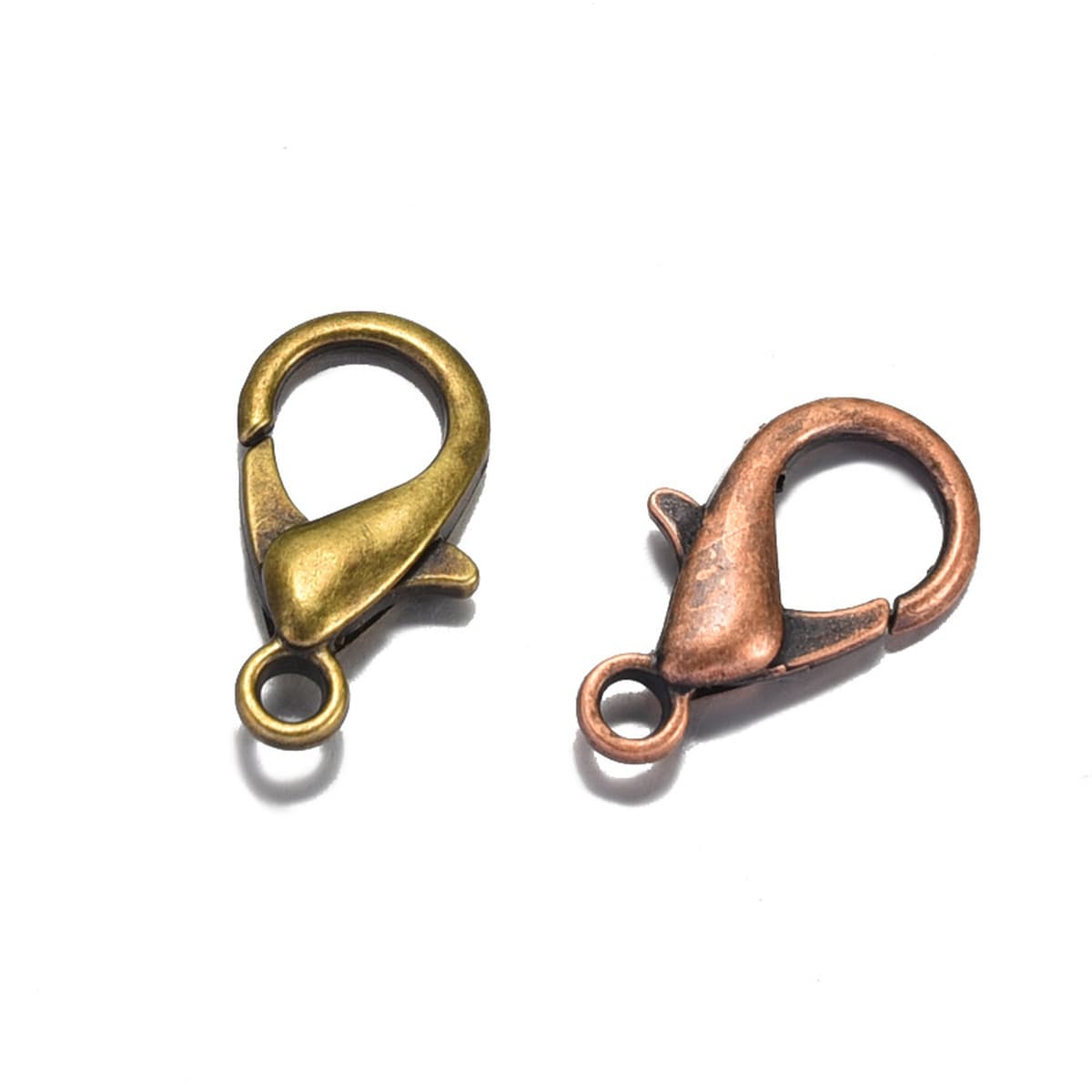 Цветоустойчивая гальванизированная застежка-карабин из цинкового сплава для ювелирных изделий, фурнитура для рукоделия,...