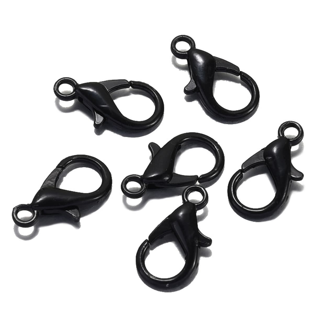 Цветоустойчивая гальванизированная застежка-карабин из цинкового сплава для ювелирных изделий, фурнитура для рукоделия,...