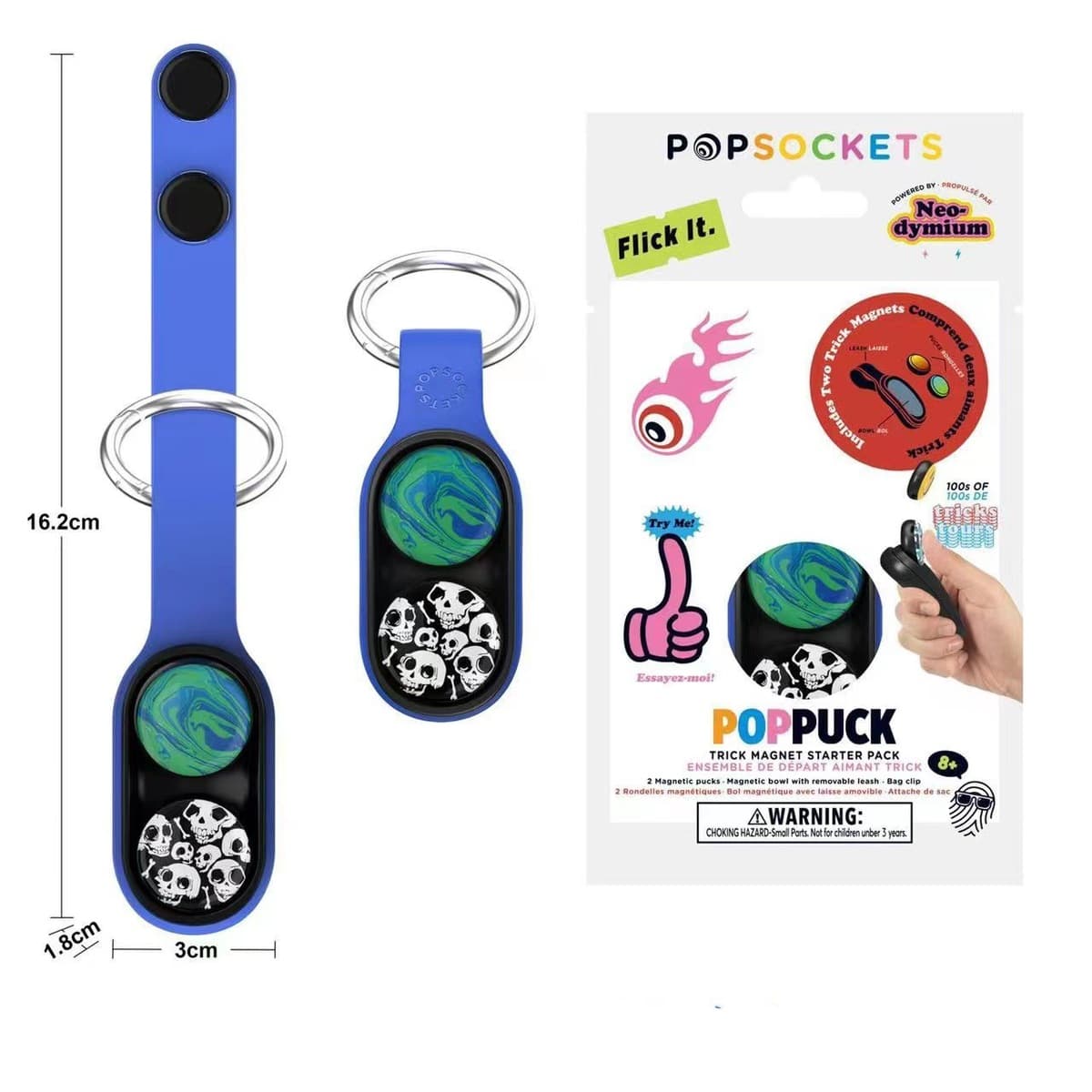 Трансграничная декомпрессионная игрушка PopSockets PopPuck Fidget Эластичный магнитный палец распаковать брелок