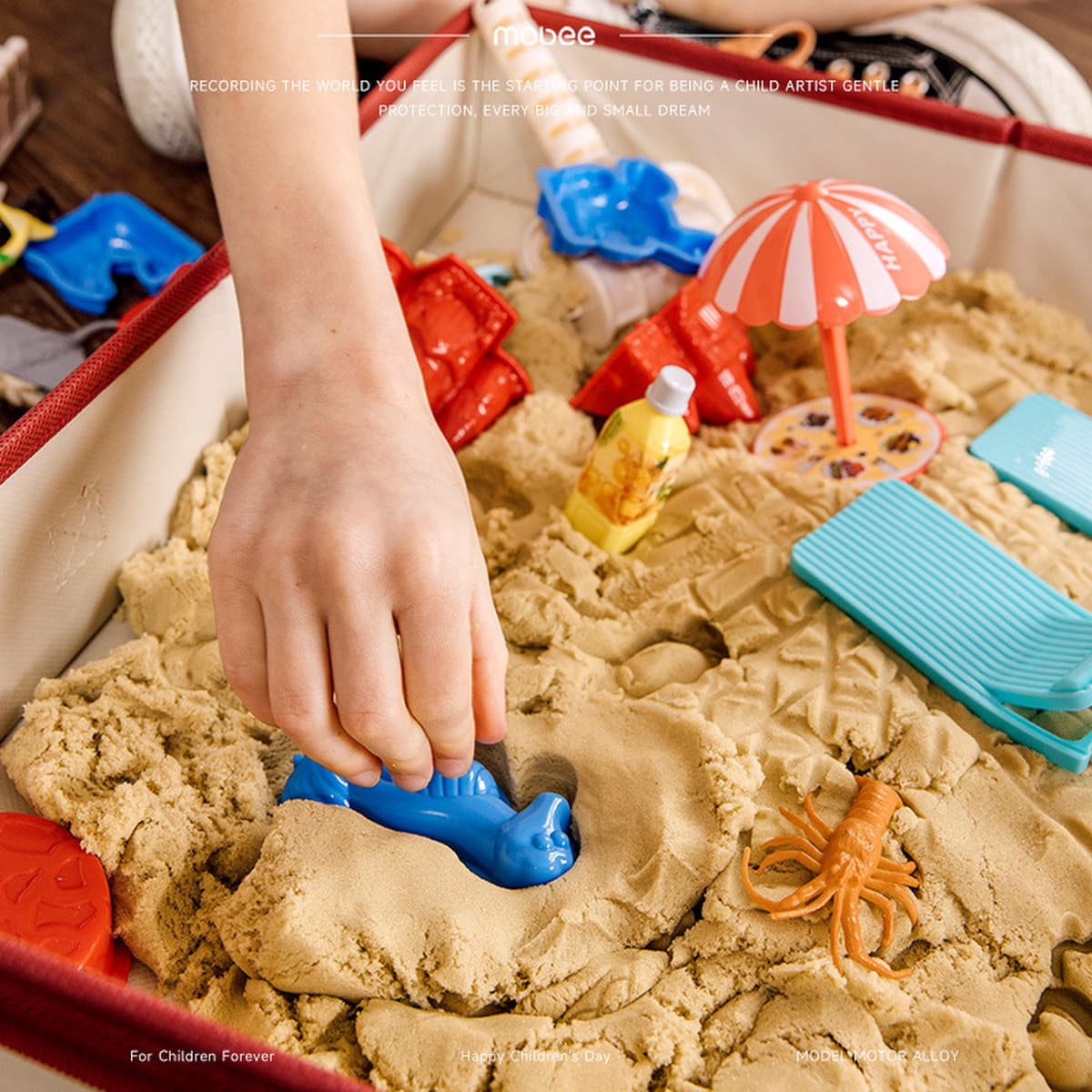 Подарочная коробка Mobee Space Sand, легко формируемая антипригарная безопасная игрушка для игры в песок, детский подарок на...
