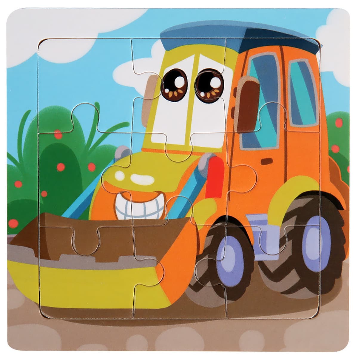 9 штук деревянных мультфильмов животных плоская головоломка детский сад ребенок мальчик девочка раннего образования