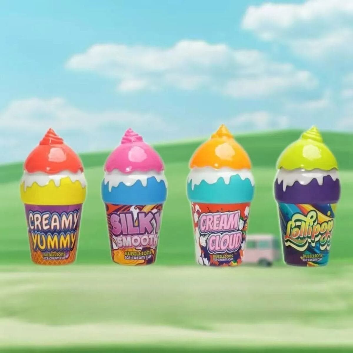 Детская бутылка для мороженого с пузырьками, милая, без разбрызгивания, детская летняя уличная игрушка для выдувания...