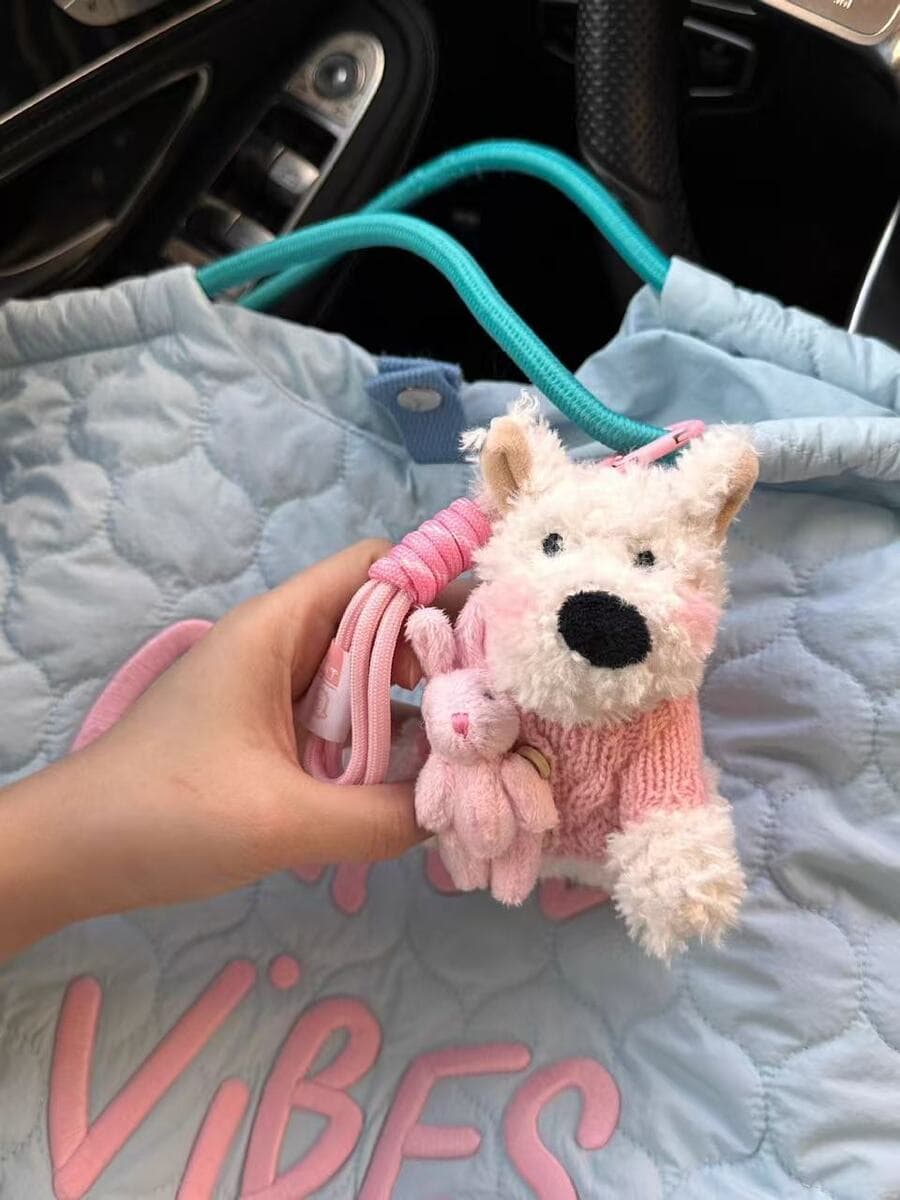 Автомобиль Youpin West Highland щенок плюшевая игрушка кукла кукла сумка брелок подвеска слепая коробка подарок