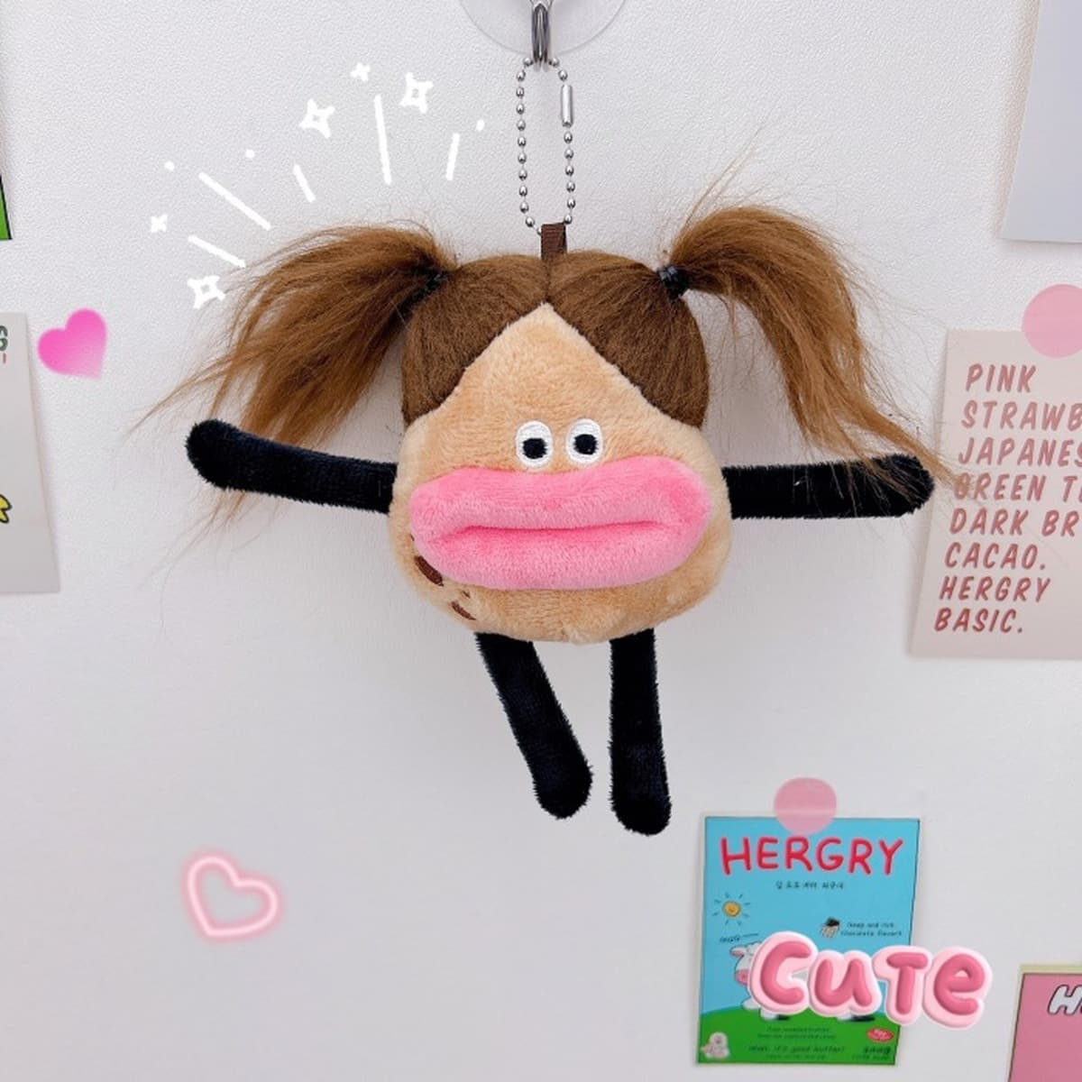 Взрывная сеть красная жареная картошка кукла кукла маленькая колбаса брелок плюшевая кукла игрушка школьный портфель