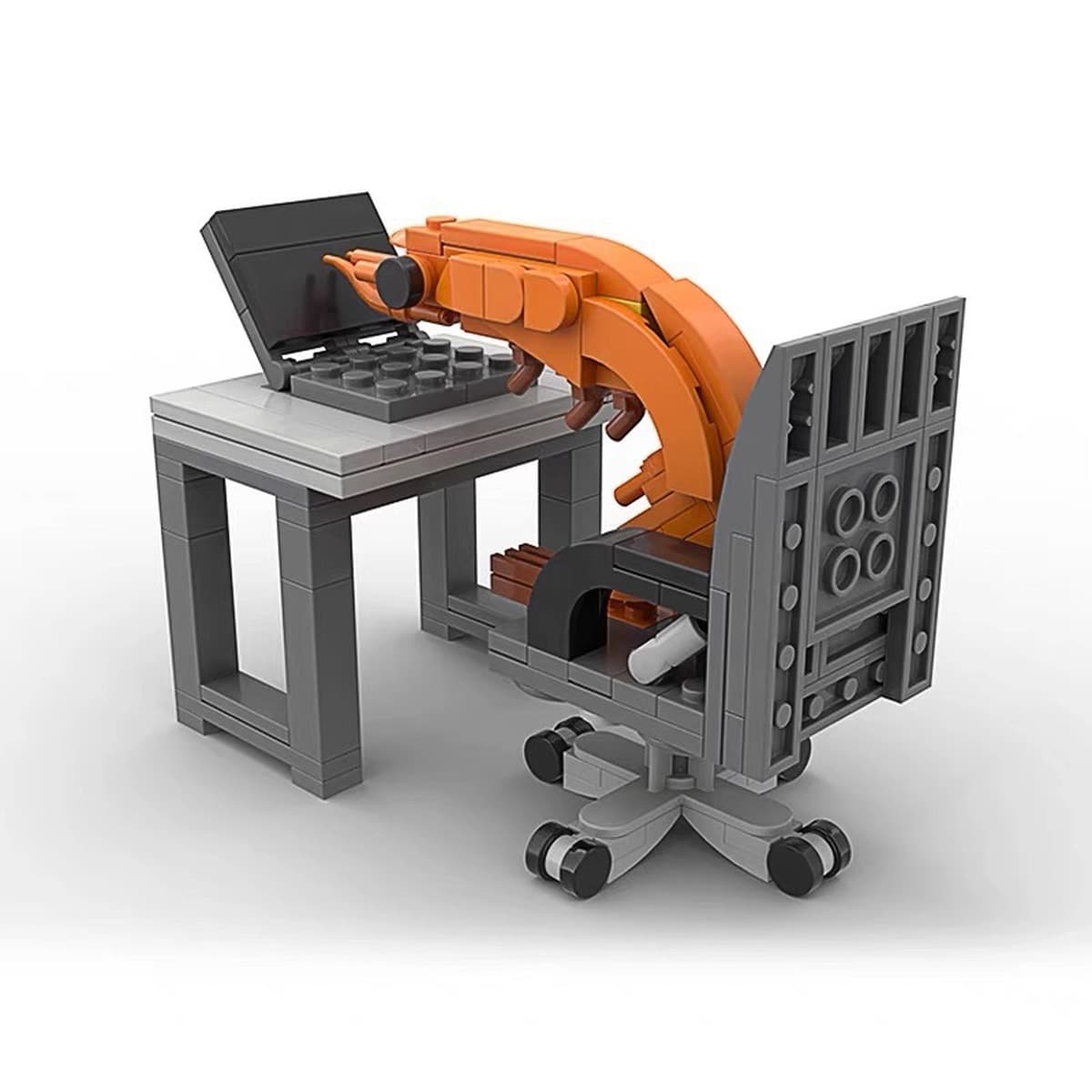 Не друг, строительный блок, креветка, MOC, орнамент, обучающая сборка, игрушка, интернет-знаменитость, горячий тренд,...