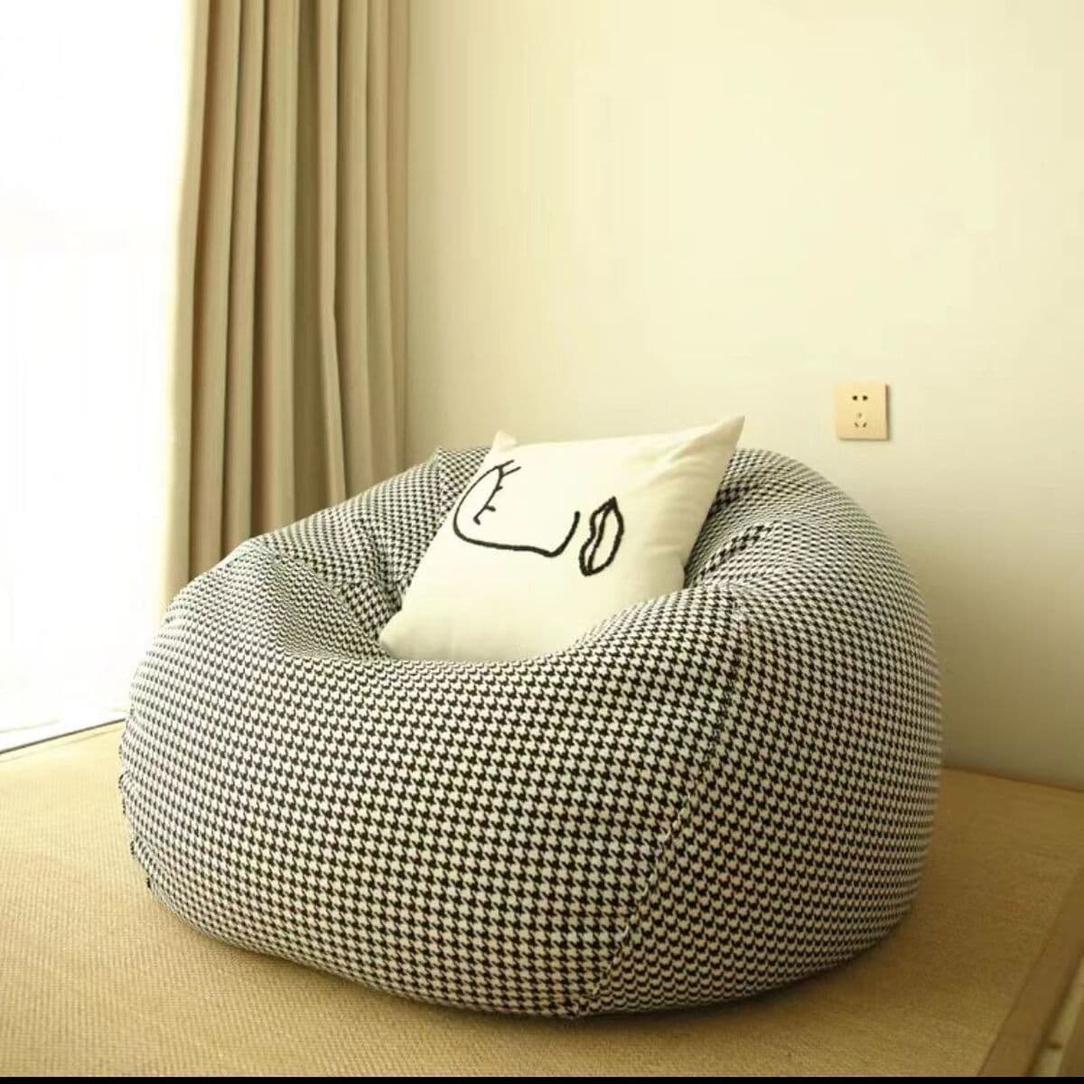 Обработка Индивидуальный Ленивый Диван Ласка Мешок Фасоли Диван Гостиная Балкон Отдых Реклайнер Ткань Диван