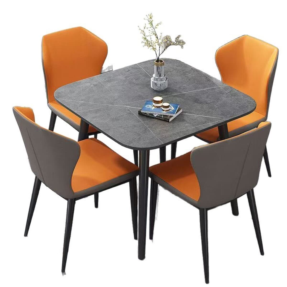 Итальянский легкий роскошный сланцевый квадратный круглый обеденный стол для аренды дома, приема, переговоров, обеденный...