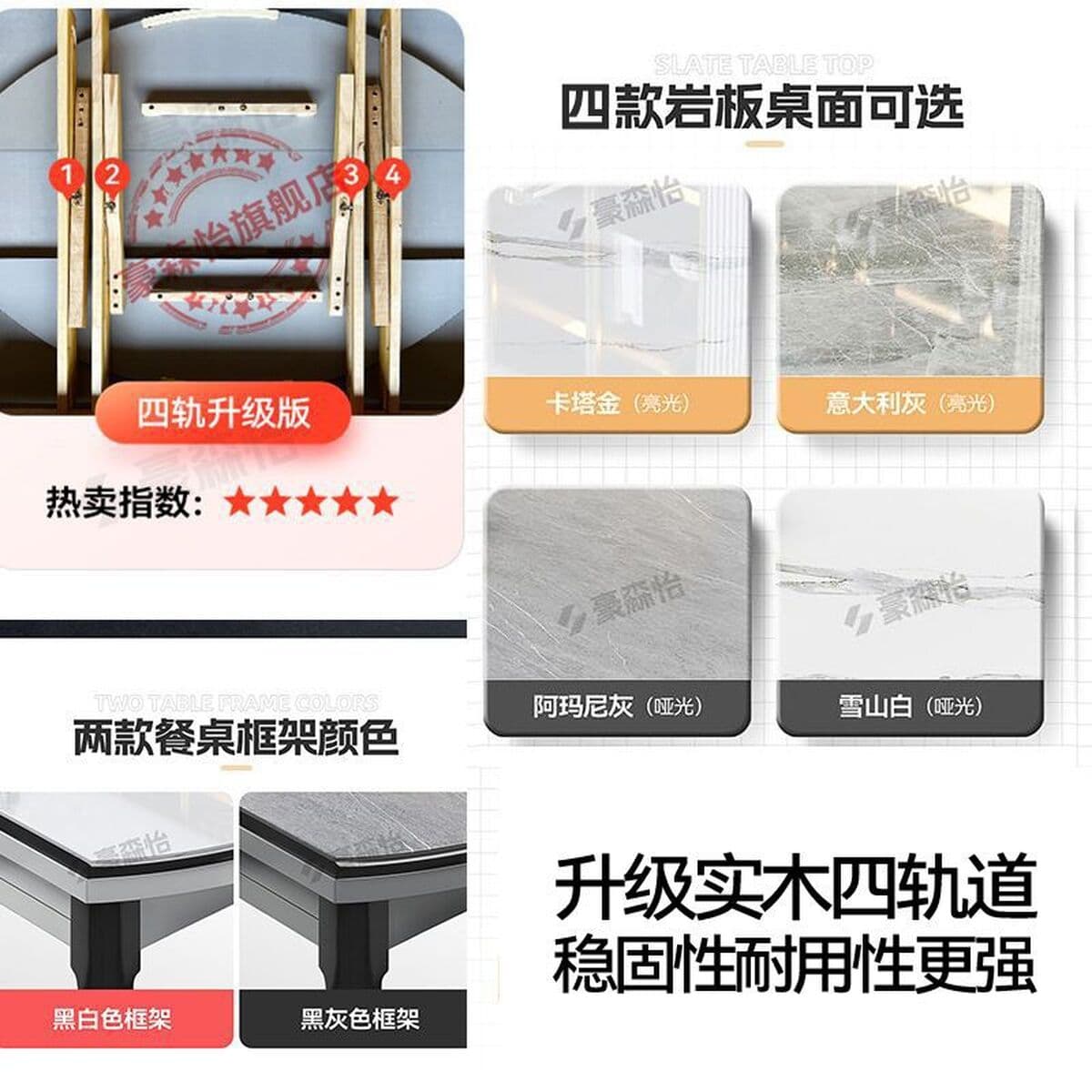 Обеденный стол, домашний высококачественный обеденный стол из сланца, круглый стол, обеденный стол и стулья из массива...