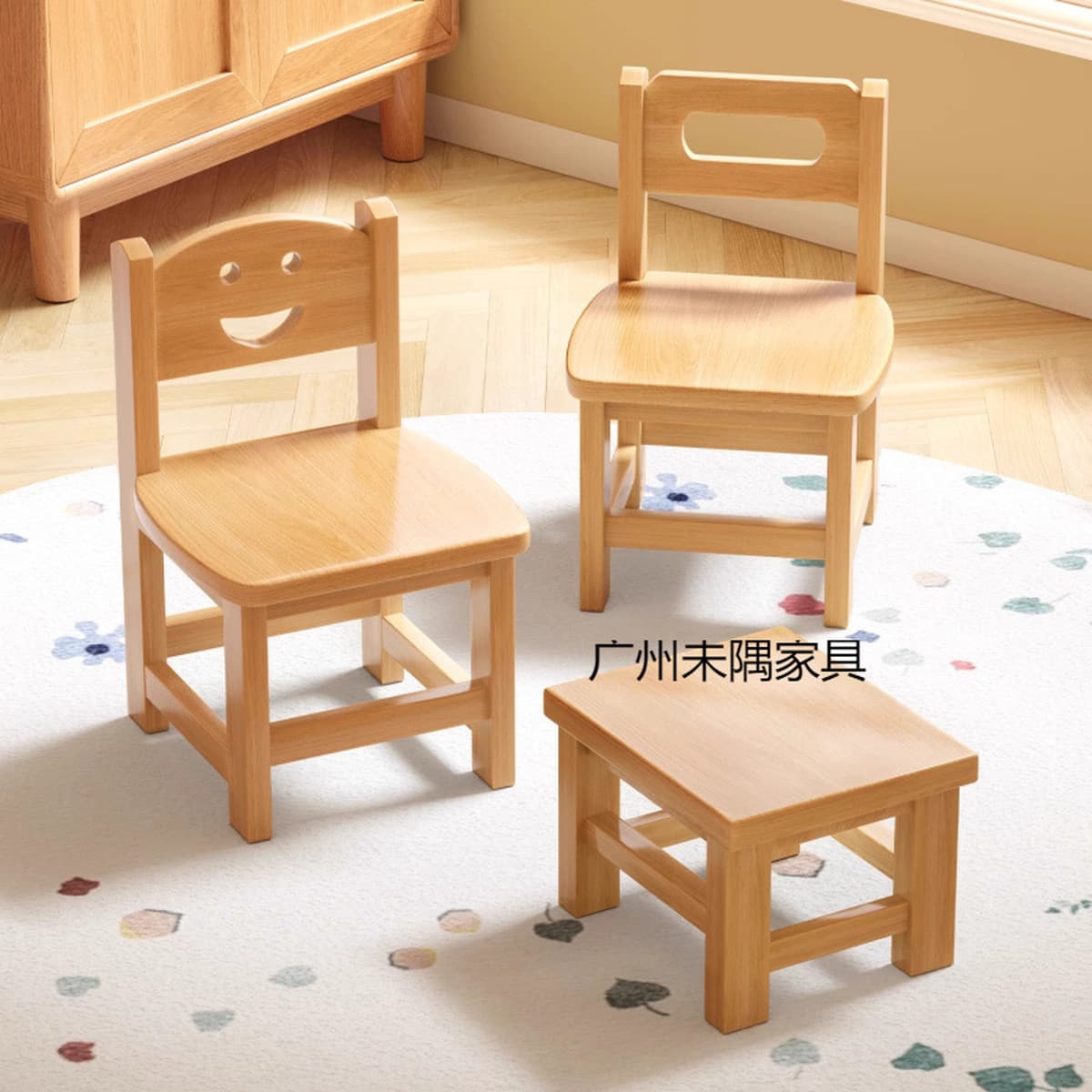 Небольшой деревянный табурет домашнее детское деревянное обедное кресло спинка стула Малый стул детский сад деревянный...