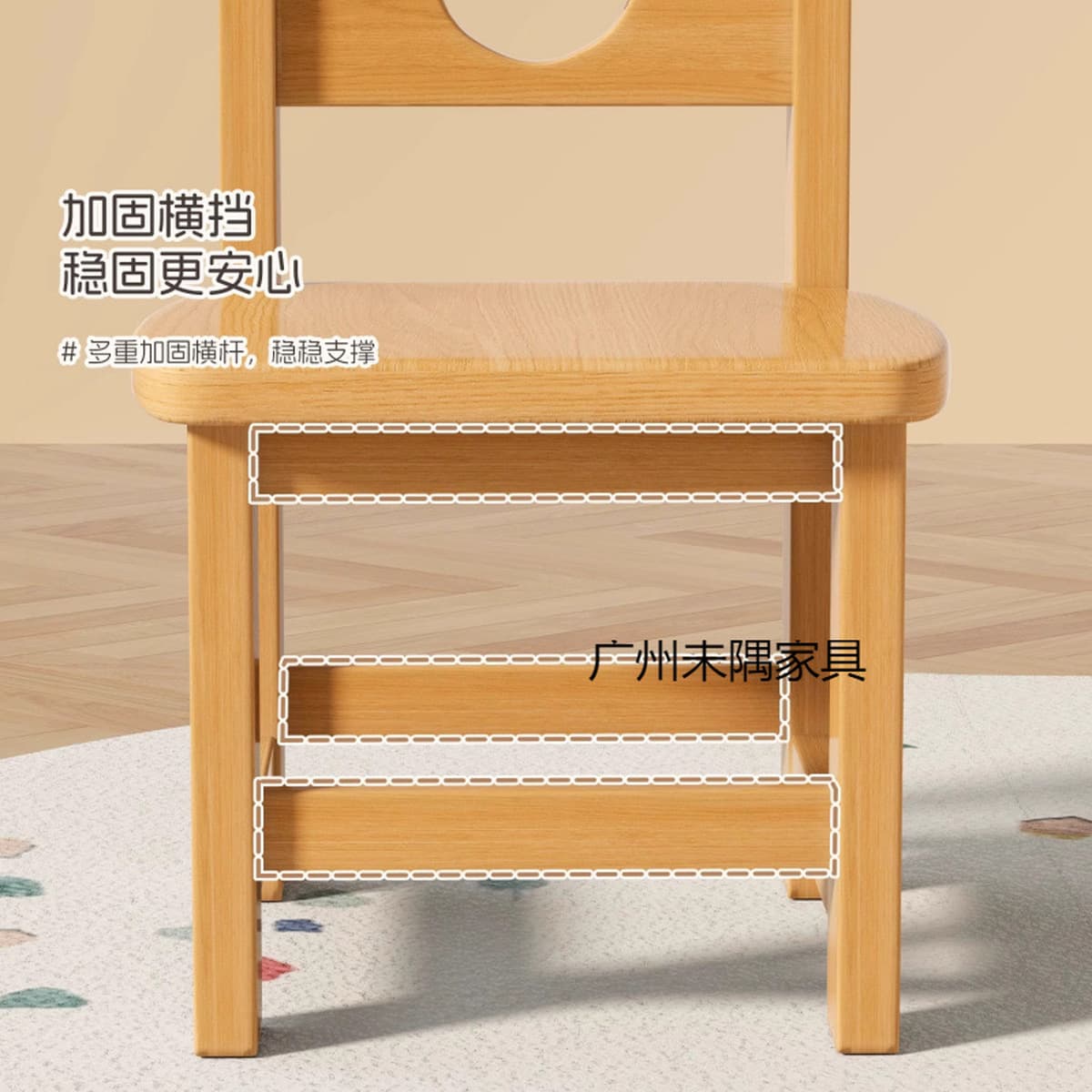 Небольшой деревянный табурет домашнее детское деревянное обедное кресло спинка стула Малый стул детский сад деревянный...