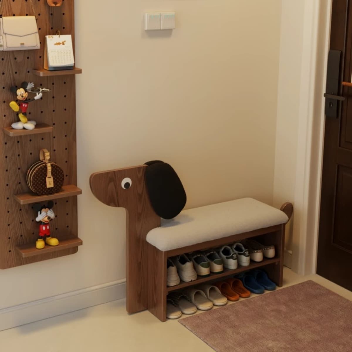 Многослойная скамейка для переобувания щенков, креативная полка для обуви для входа в дом, простое и экономичное решение для...