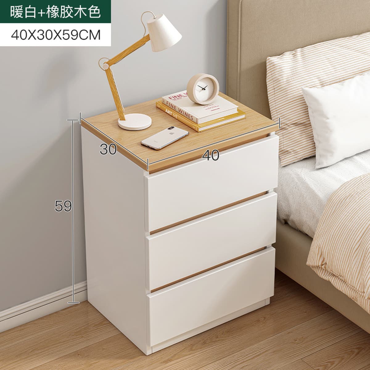 Прикроватная тумбочка Маленький современный простой бытовой шкаф для хранения Простой интернет-знаменитости Мини-спальня...
