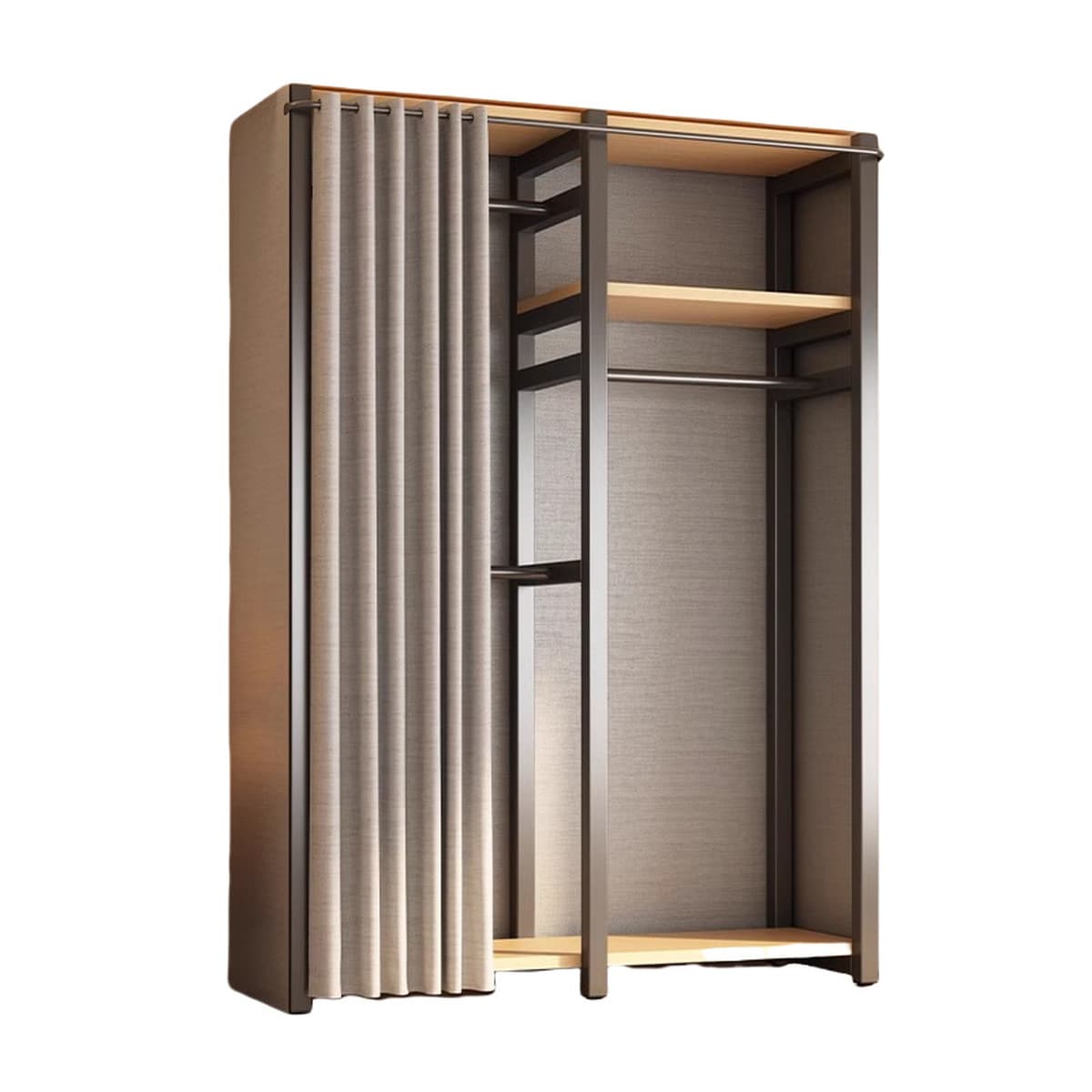 Открытый шкаф для дома, спальни, металлический каркас, гардеробная, стальной шкаф, новая горячая модель 2025 года для...