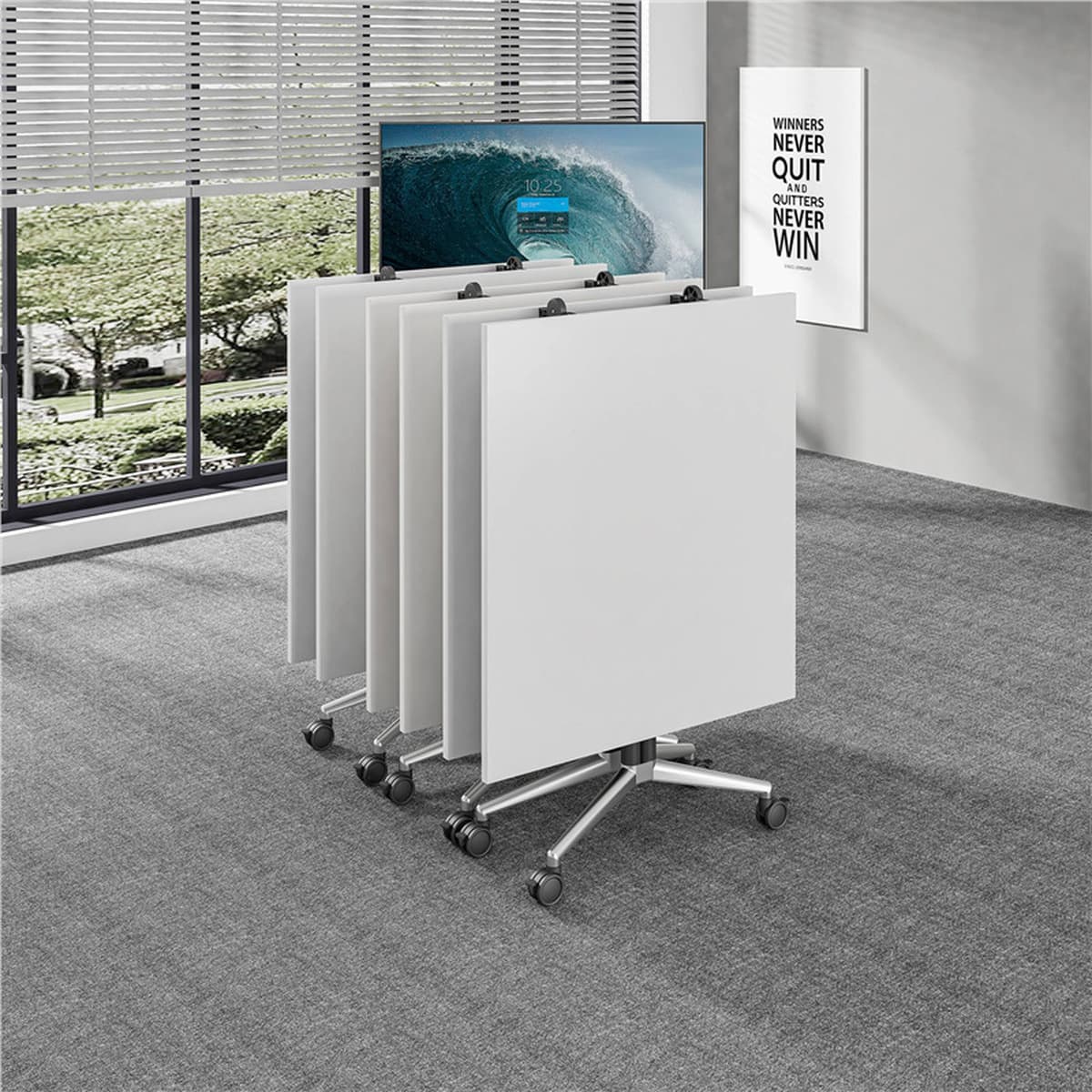 Складной стол для переговоров Мобильный стол Бизнес-стол Тренировочный стол Простой стол Конференц-зал Стол для переговоров...