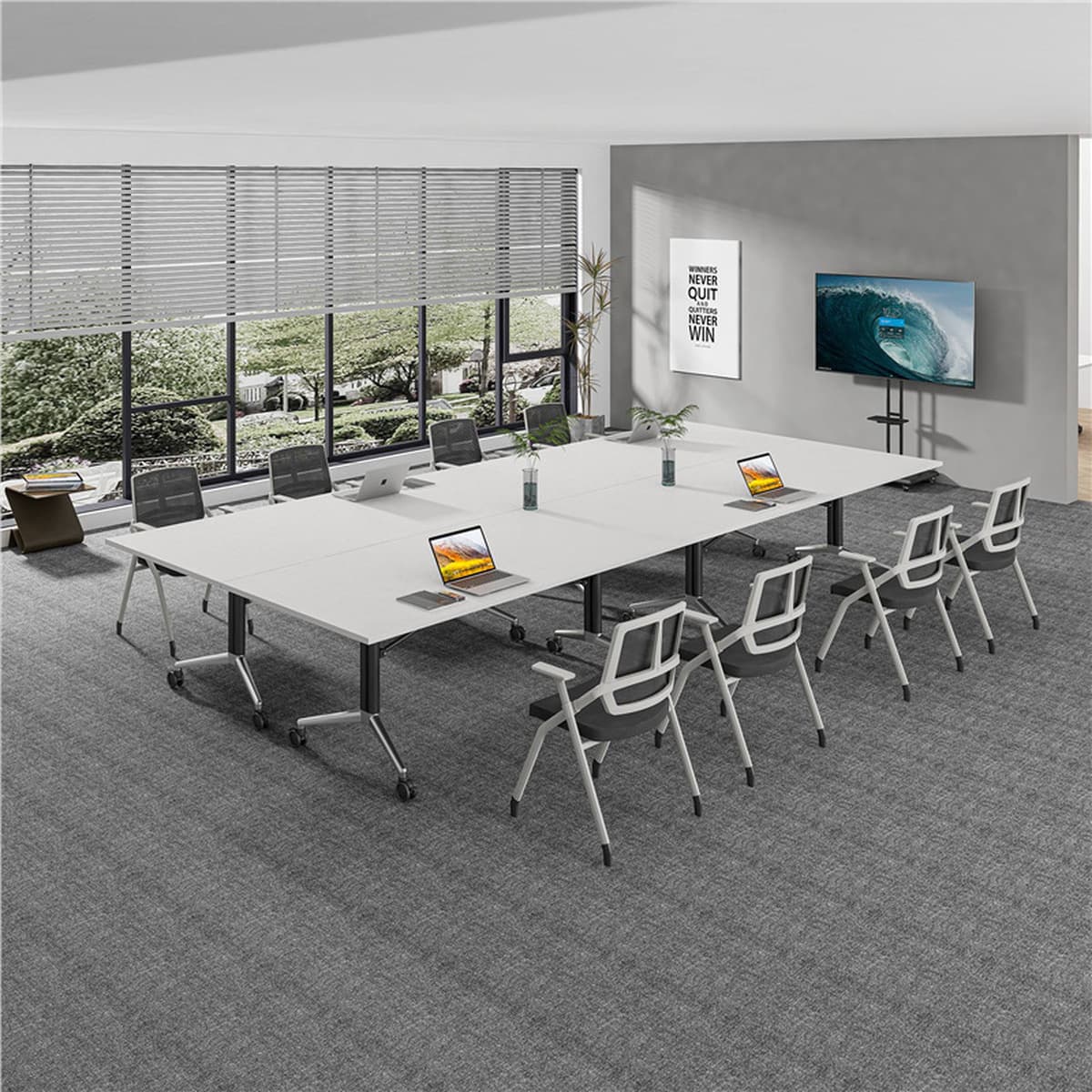 Складной стол для переговоров Мобильный стол Бизнес-стол Тренировочный стол Простой стол Конференц-зал Стол для переговоров...