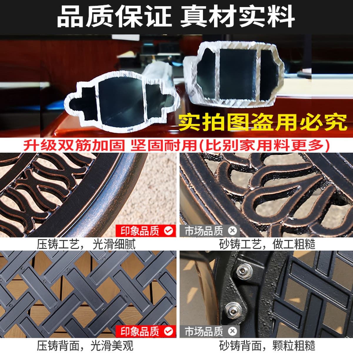 Уличные столы и стулья, садовые столы и стулья из литого алюминия во дворе, уличный водонепроницаемый солнцезащитный стол и...